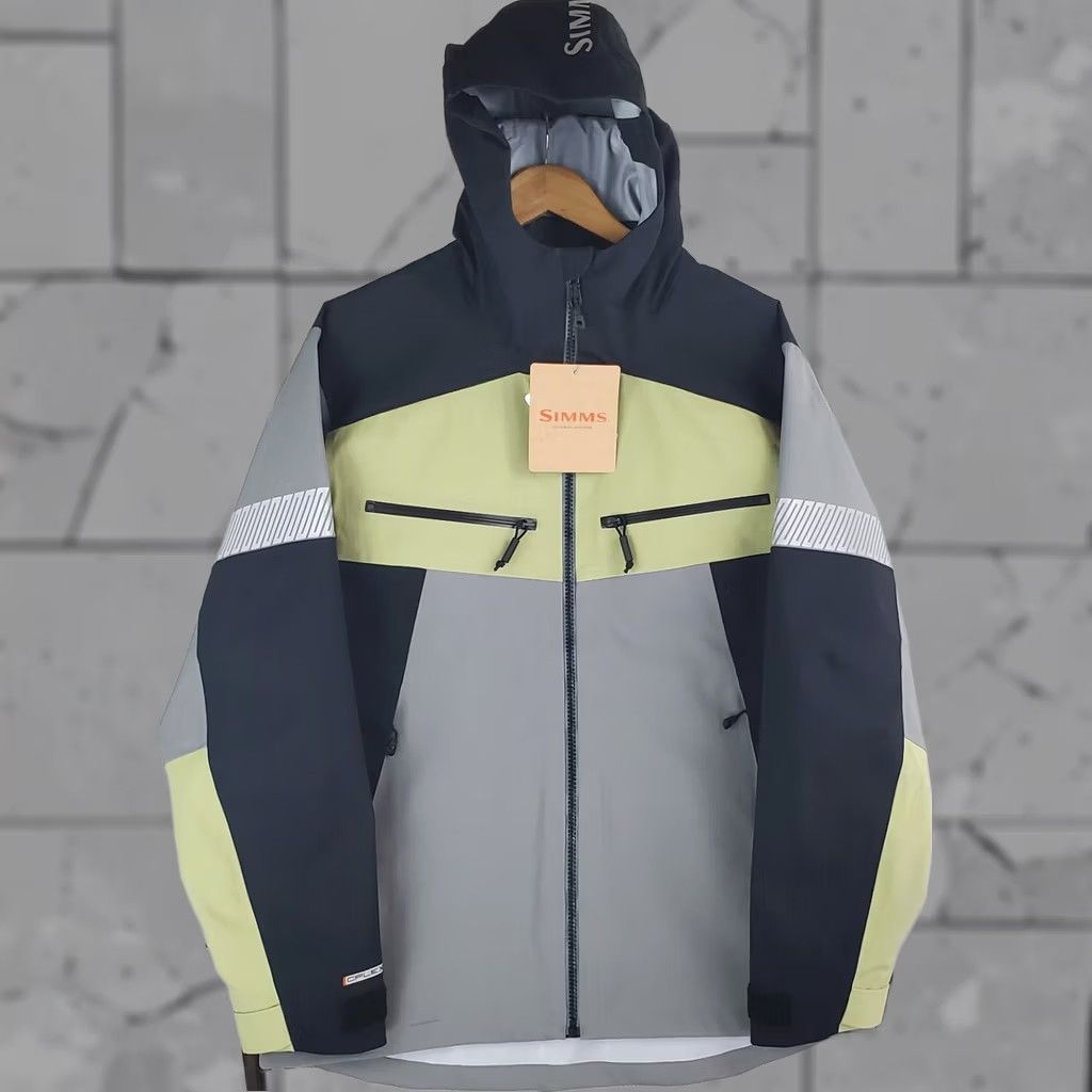 Vintage SIMMS Hooded CX Jacket Coat Shell 30k 3-Layer Waterproof Gray Large Mens Size US L / EU 52-54 / 3 - 1 Thumbnail
