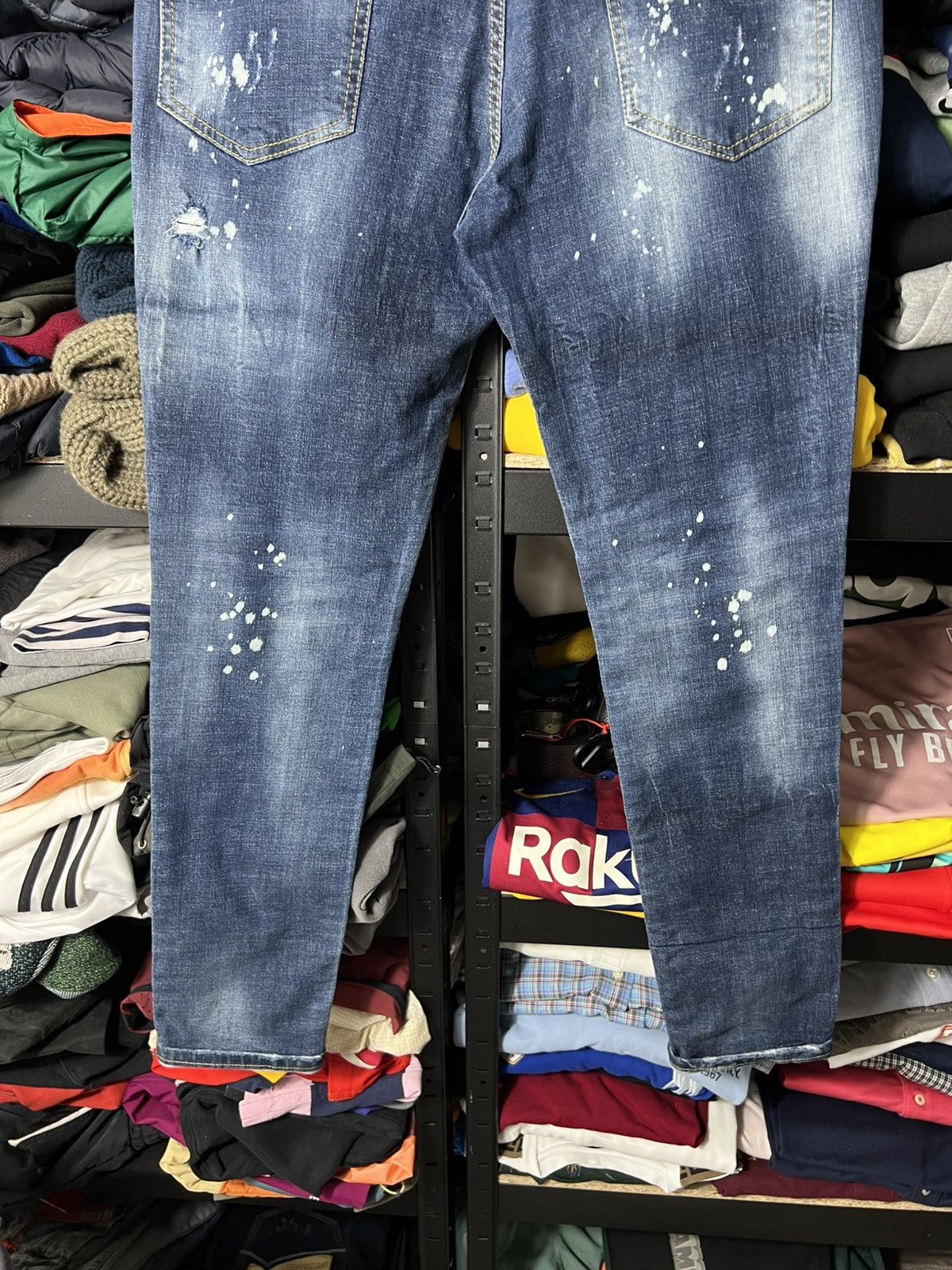 Dsquared2 Dsquared2 Slim Jeans Blue Distressed Paint Splatter Denim Size US 36 / EU 52 - 3 Thumbnail