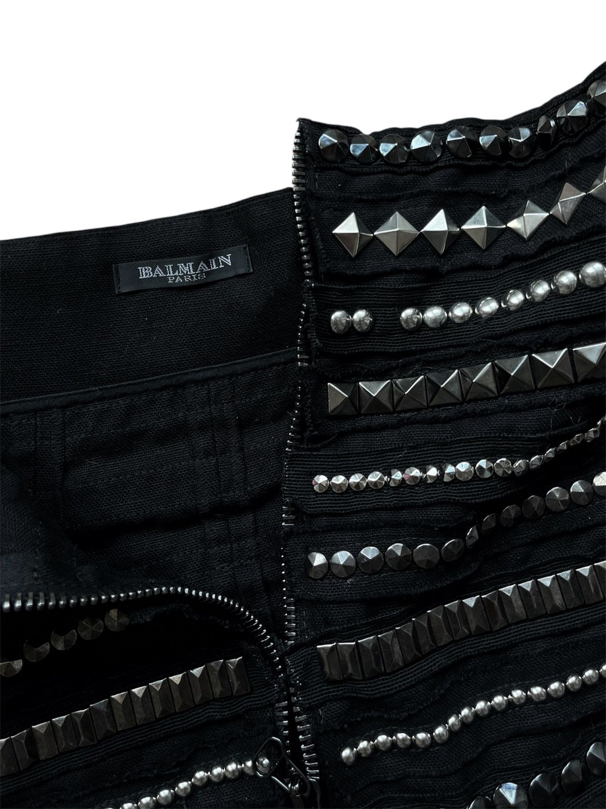 Balmain Balmain SS09 studded skirt by Christophe Decarnin Size 26" / US 2 / IT 38 - 4 Thumbnail