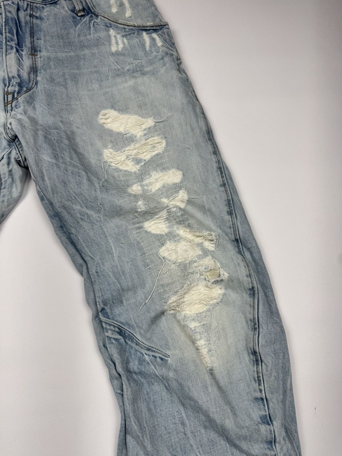 G-Star Vintage G-Star Raw Distressed Banana Cut Jeans Size US 31 - 7 Thumbnail