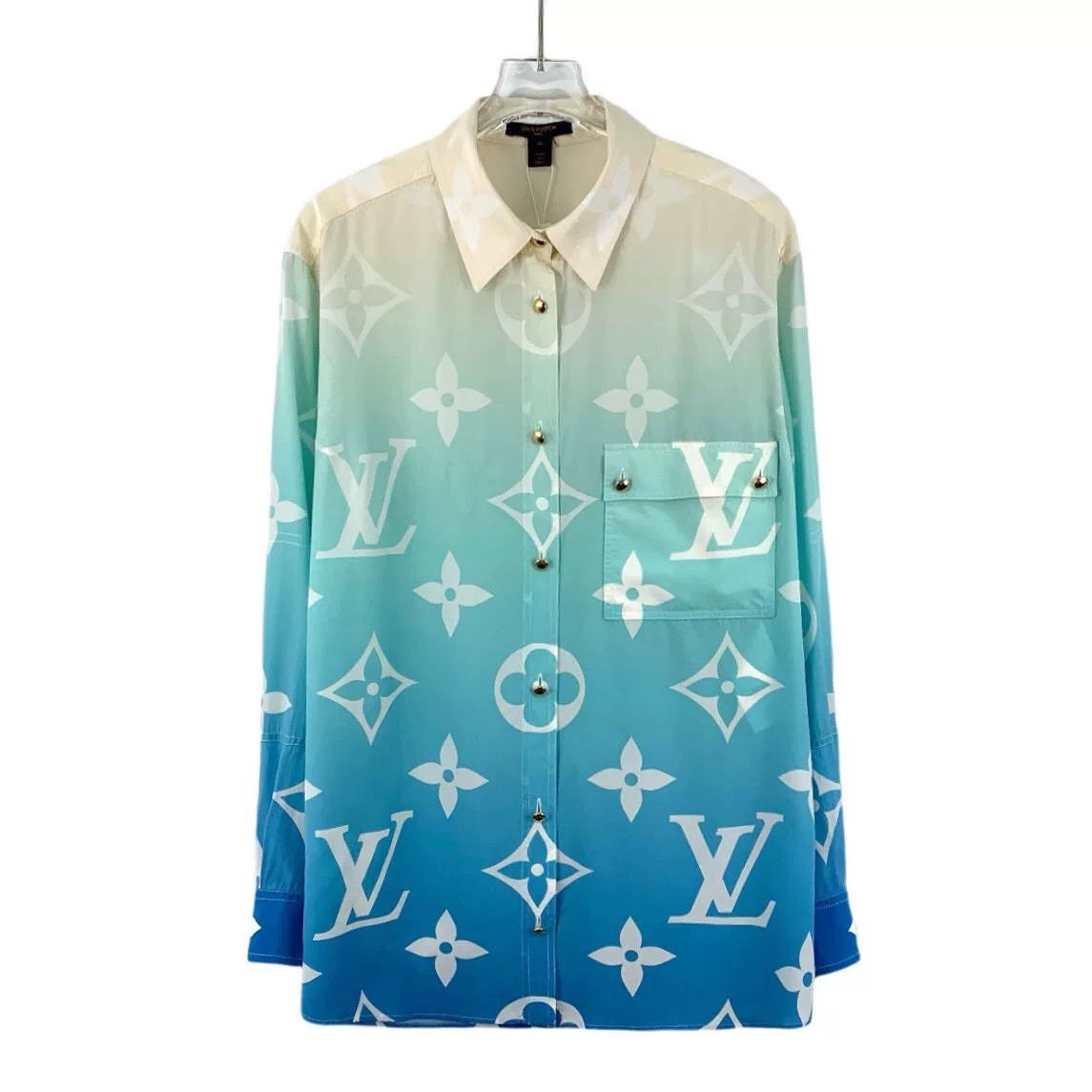 Louis Vuitton Louis Vuitton Tie-Dye Gradient Multi Button Up L Women Size L / US 10 / IT 46 - 1 Thumbnail