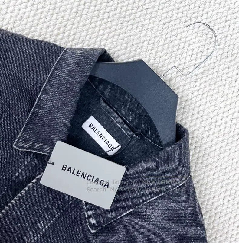 Balenciaga Balenciaga Black Washed Distressed Back Embroidered Flag L Size XS / US 0-2 / IT 36-38 - 3 Thumbnail