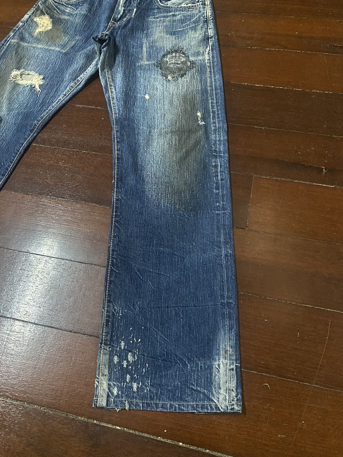 Edwin Rare Vintage Edwin 504 Clawmark Distressed Faded rusty Size US 34 / EU 50 - 4 Thumbnail