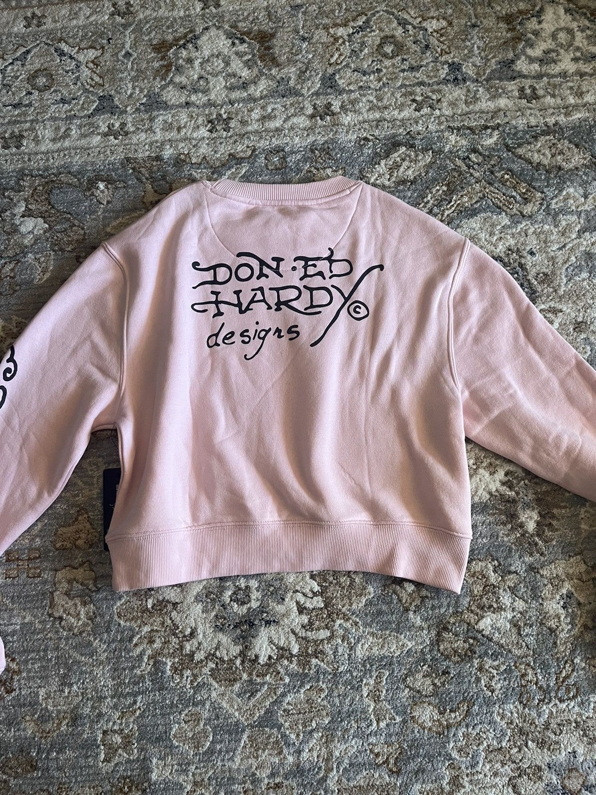 Ed Hardy Pink Ed Hardy Cropped Graphic Panther Sweater M Size M / US 6-8 / IT 42-44 - 7 Thumbnail