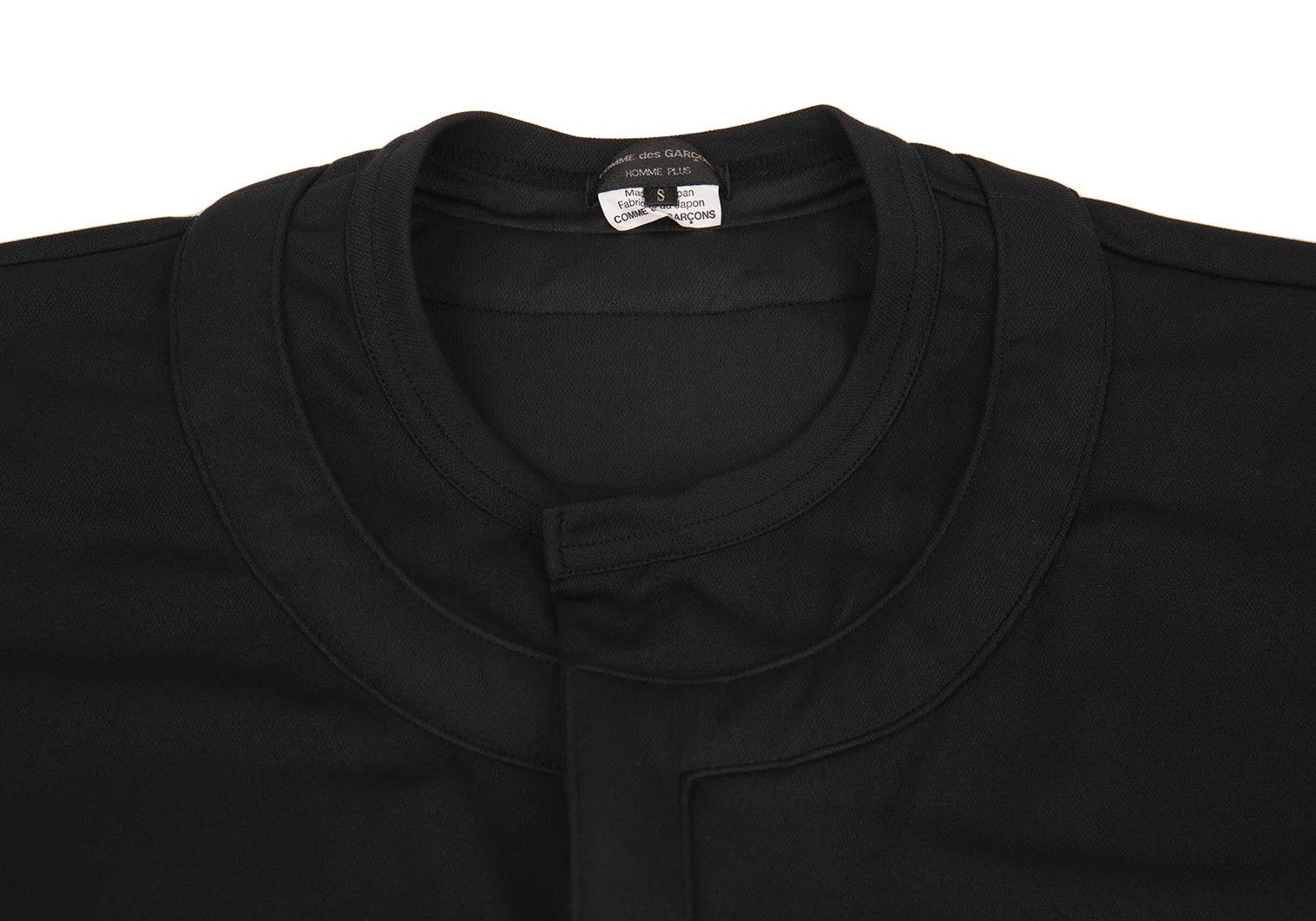Comme des Garcons Homme Plus Polyester Trimmed Short Sleeve Cardigan in Black, Size S Size US S / EU 44-46 / 1 - 3 Thumbnail