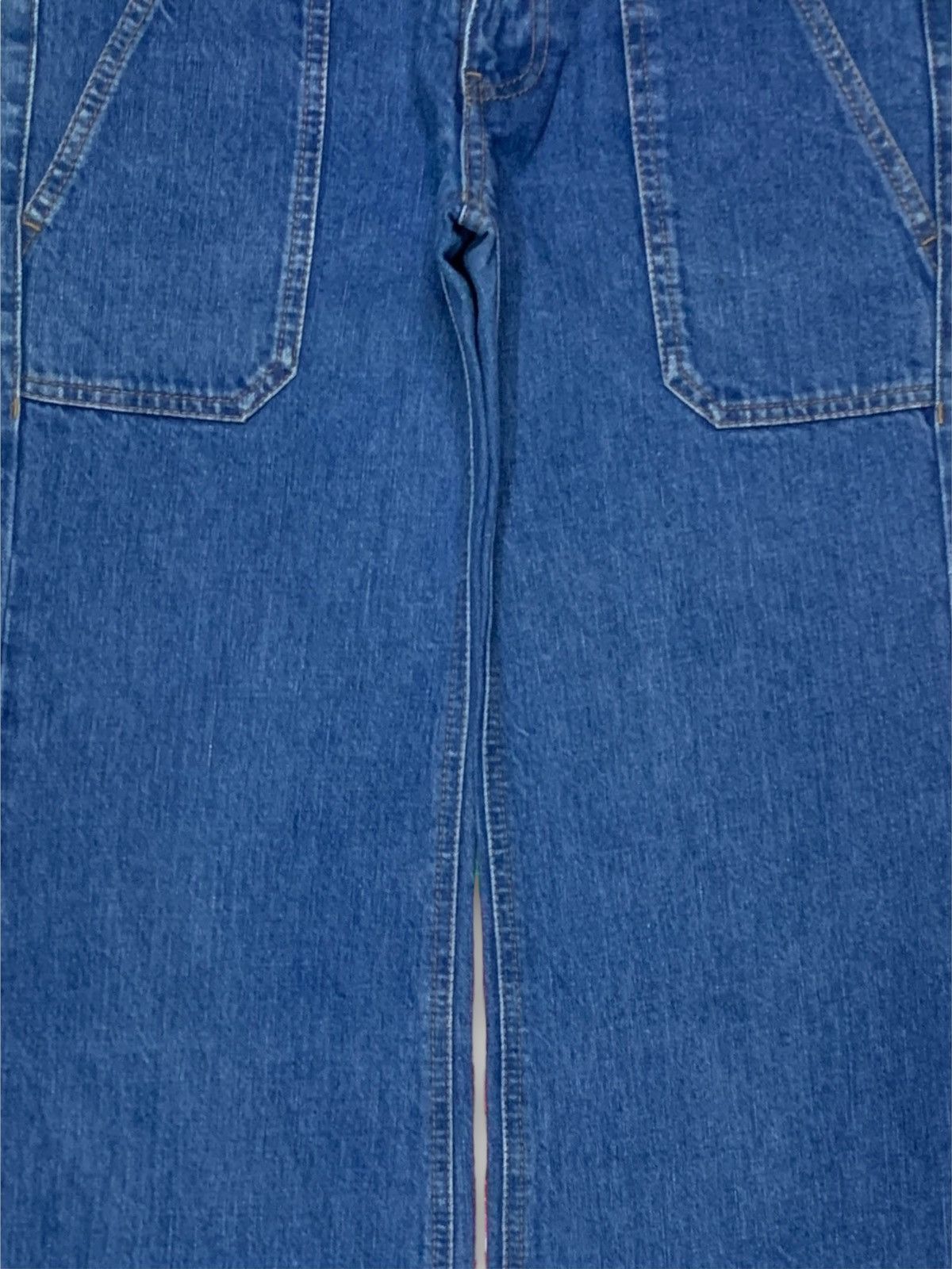 Japanese Brand Vintage Japanese Blue Wash Distressed Fatigue Flare Jeans Size 30" / US 8 / IT 44 - 5 Thumbnail