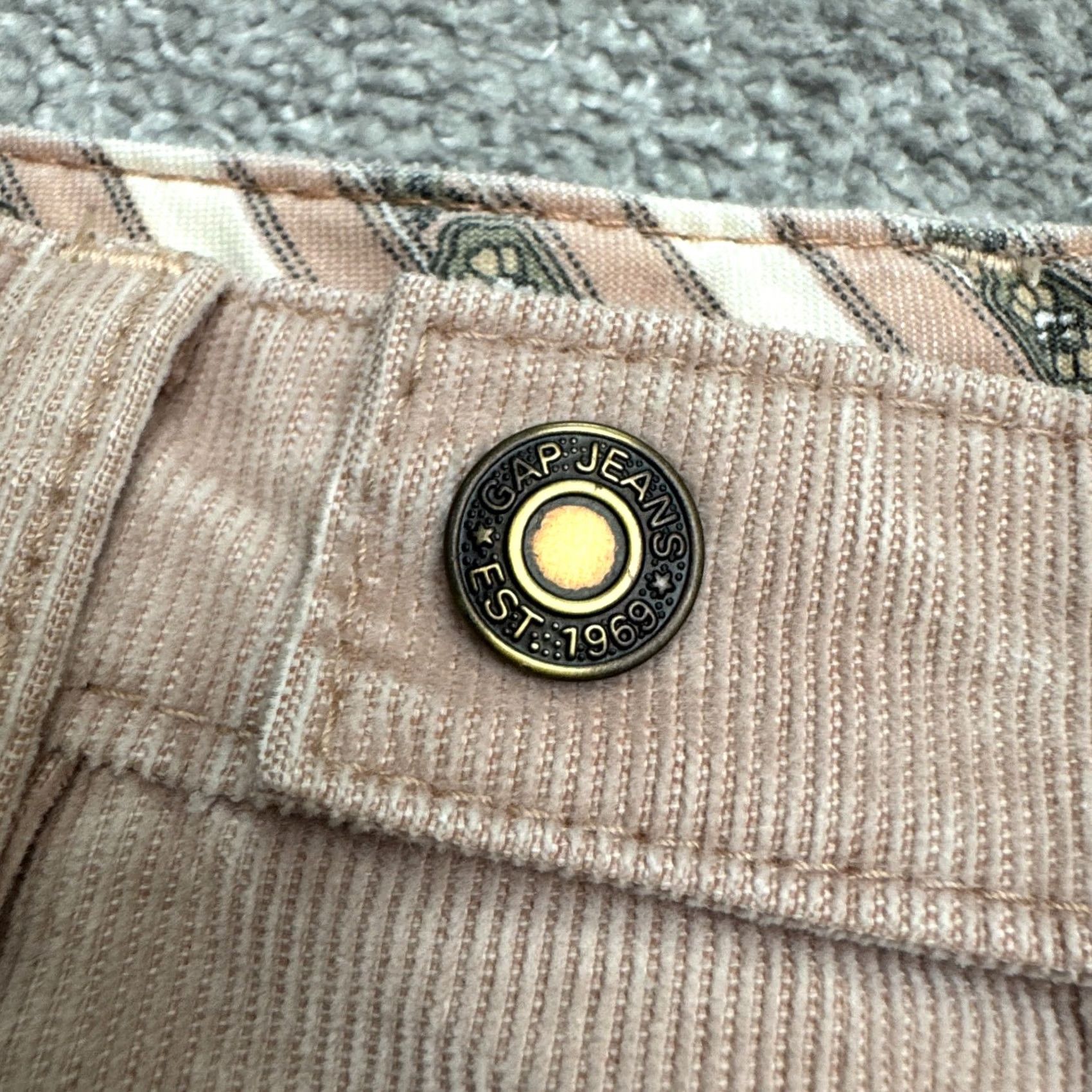 Gap Gap Corduroy Pants Womens 10 Long Pink Mid Rise Stretch Casual Y2K Flared Leg Size 32" / US 10 / IT 46 - 4 Thumbnail
