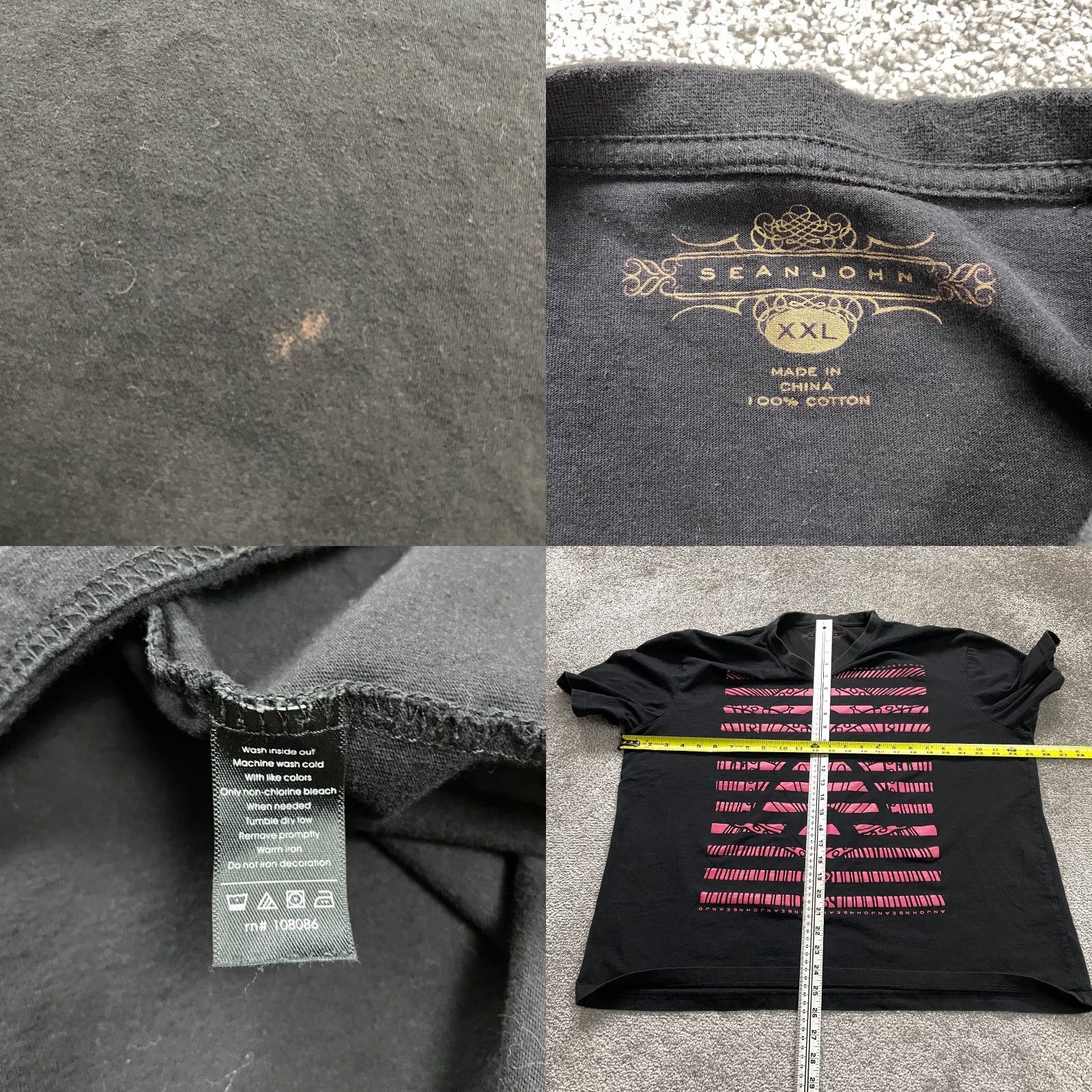 Sean John VINTAGE Sean John Graphic T-Shirt Men 2XL Black Crew Neck Cotton Short Sleeve Y2K Tee Mens Size US XXL / EU 58 / 5 - 8 Thumbnail