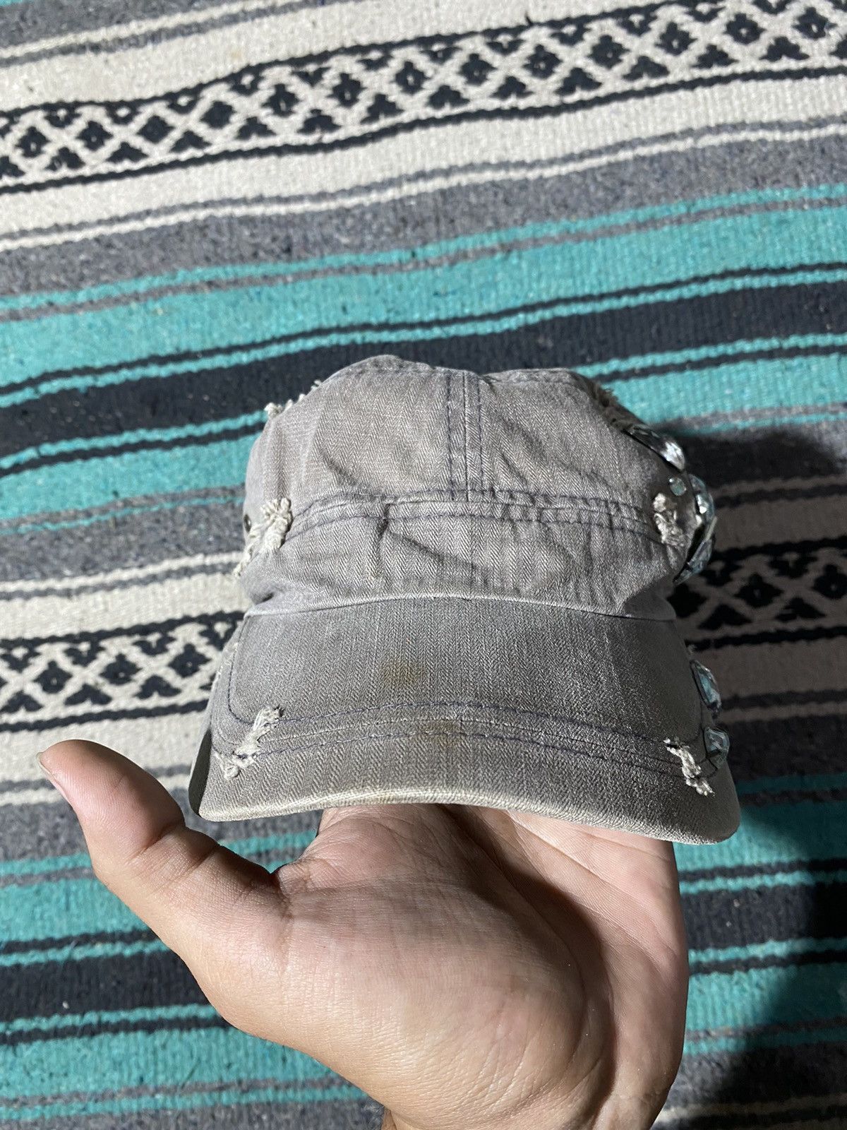 If Six Was Nine × Japanese Brand × Le Grande Bleu (L.G.B.) Y2K Unknown Studded Emerald Adventure Cadet Cap Size ONE SIZE - 5 Thumbnail