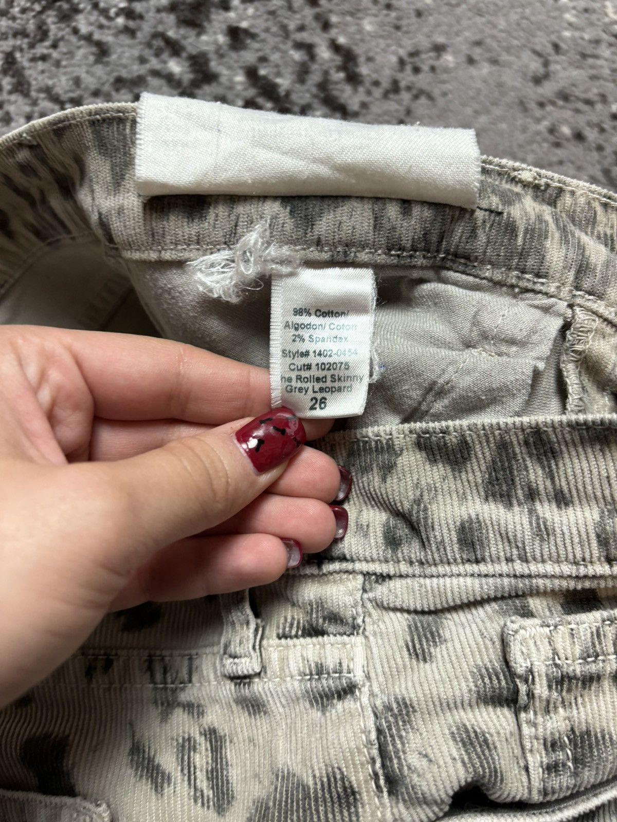 Current/Elliot × Japanese Brand × Vintage Vintage leopard print Current Elliott low waist velvet jeans Size 26" / US 2 / IT 38 - 8 Thumbnail