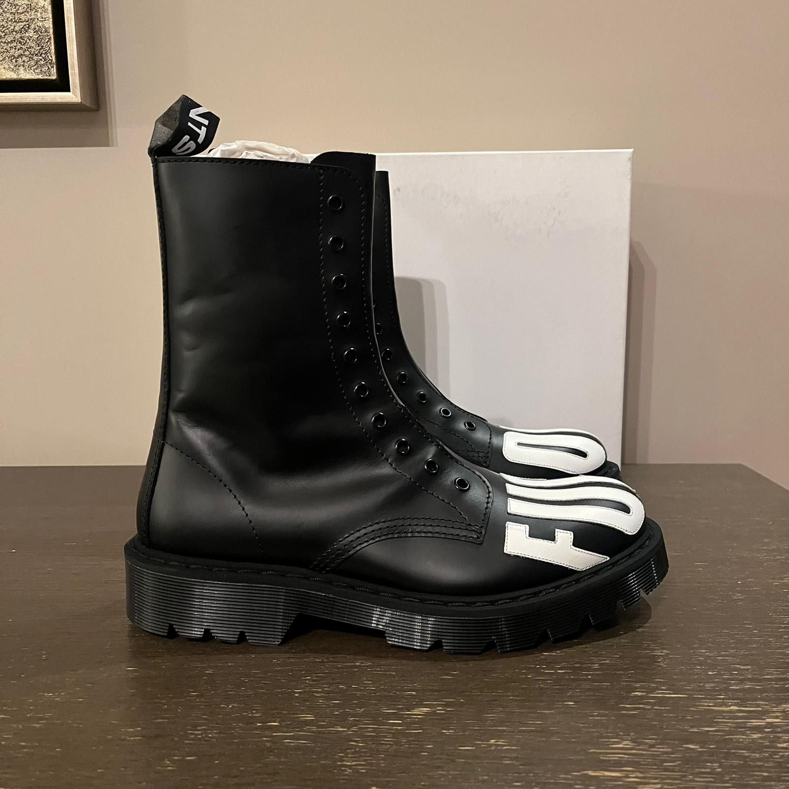Vetements Fuck Off Army Boots in Black Size US 9 / EU 42 - 12 Thumbnail