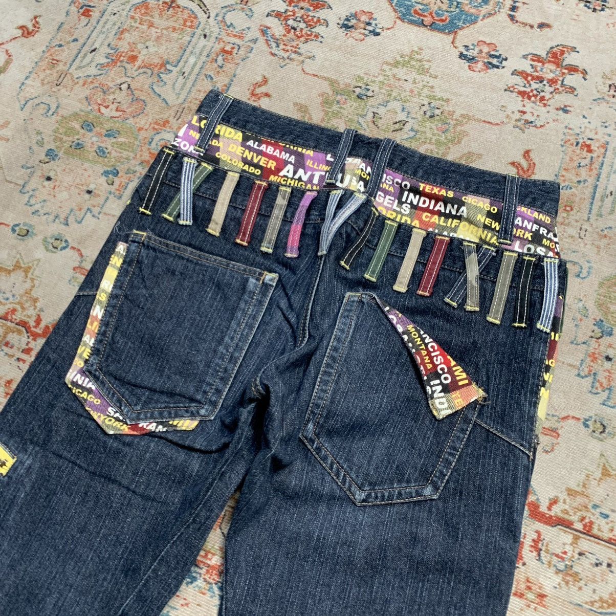 Japanese Brand Antfui Double Waist Dark Blue Jeans Regular Fit Size US 30 / EU 46 - 11 Thumbnail