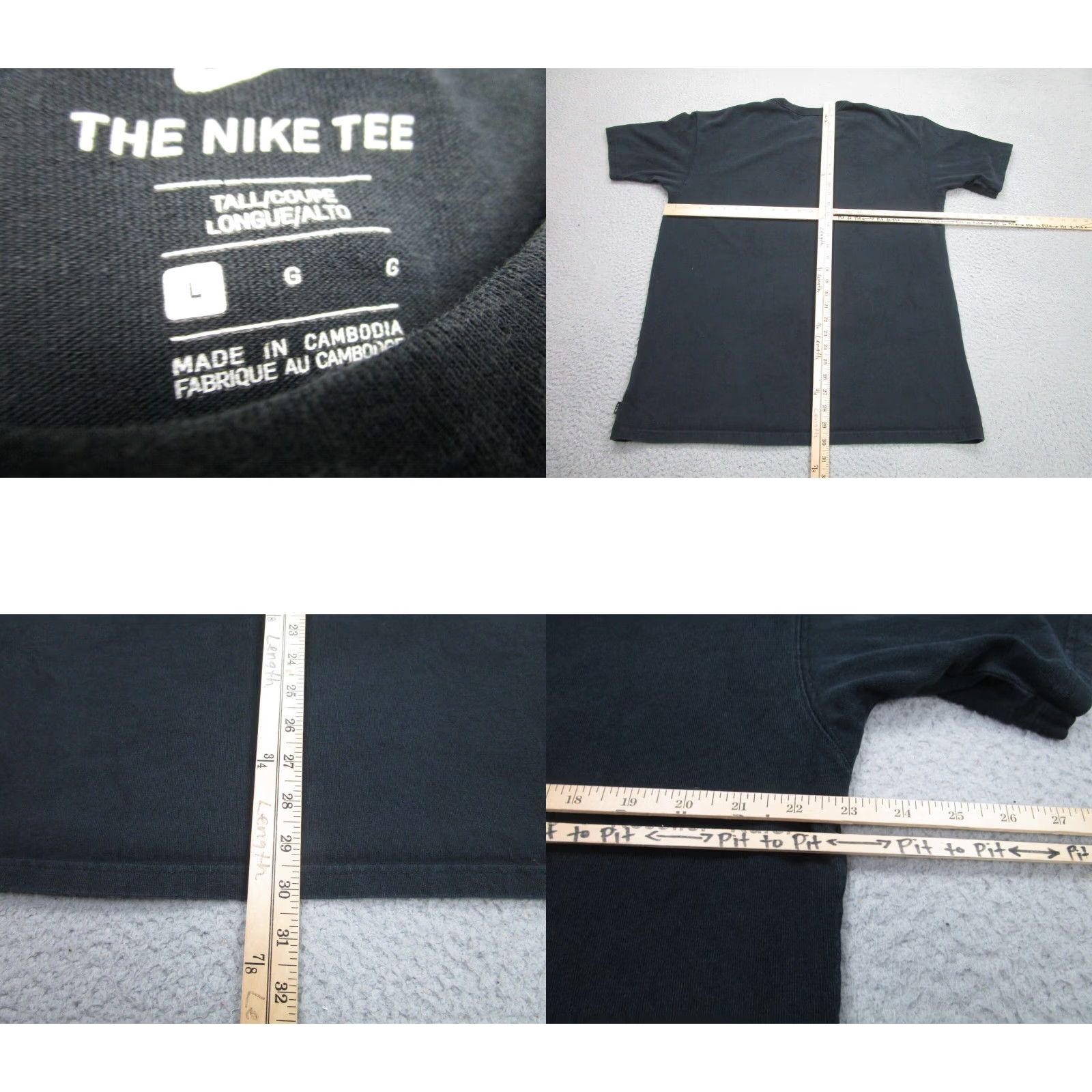 Nike VINTAGE Nike T-Shirt Mens Large Black Embroidered Logo Grunge Punk Goth Skater Streetwear Size US L / EU 52-54 / 3 - 8 Thumbnail