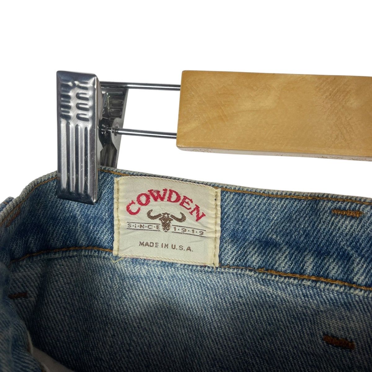 Vintage Vintage Cowden Made in USA Faded Blue Denim Jeans Distressed Size US 29 - 3 Thumbnail