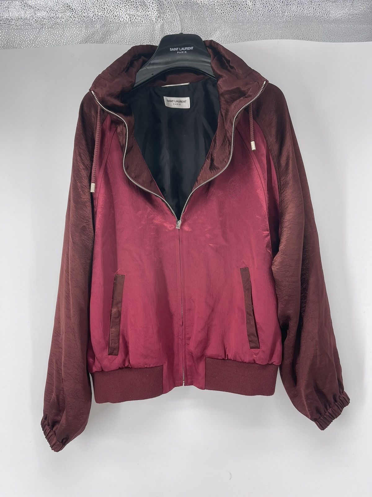 Saint Laurent Paris Saint Laurent Satin Zip Jacket Size 50 Size US M / EU 48-50 / 2 - 3 Thumbnail