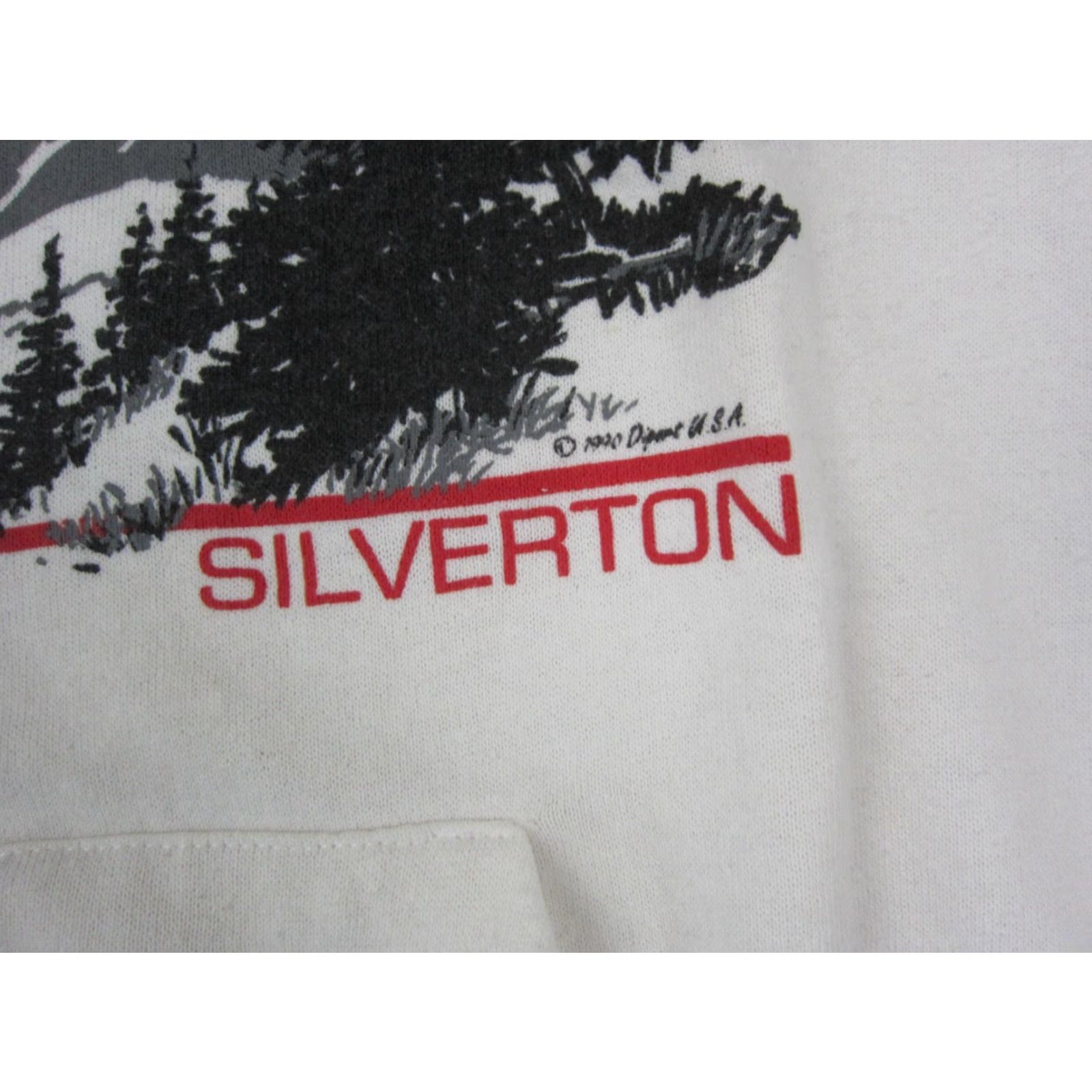 Vintage VINTAGE Diport Silverton Hoodie Mens L White Red 90s USA Made Mountain Ski Pullover Fleece Logo Size US XL / EU 56 / 4 - 3 Thumbnail
