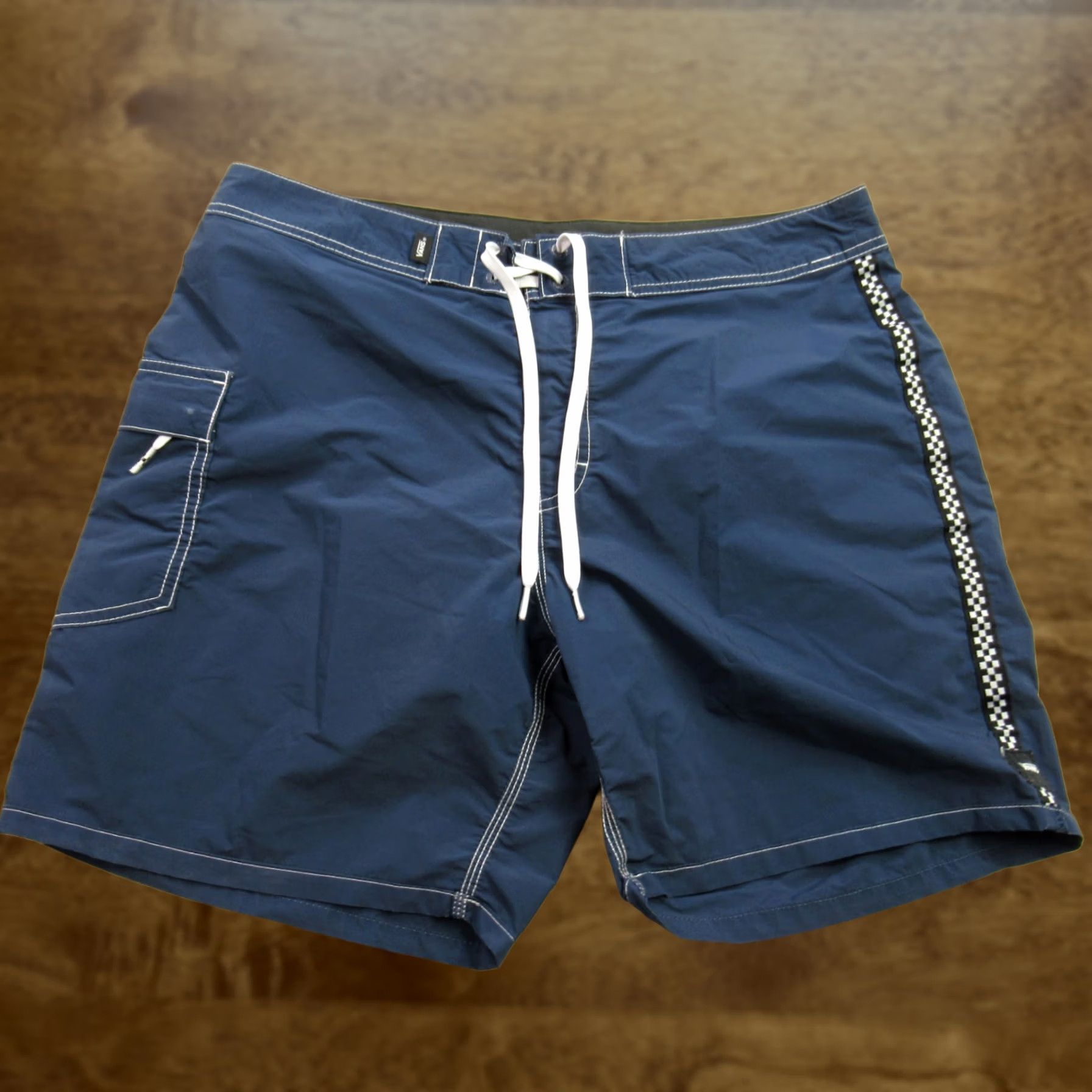 Vans Vans Shorts Mens 32 Pockets Drawstring Lightweight Outdoors Chino Blue Size US 32 / EU 48 - 1 Thumbnail