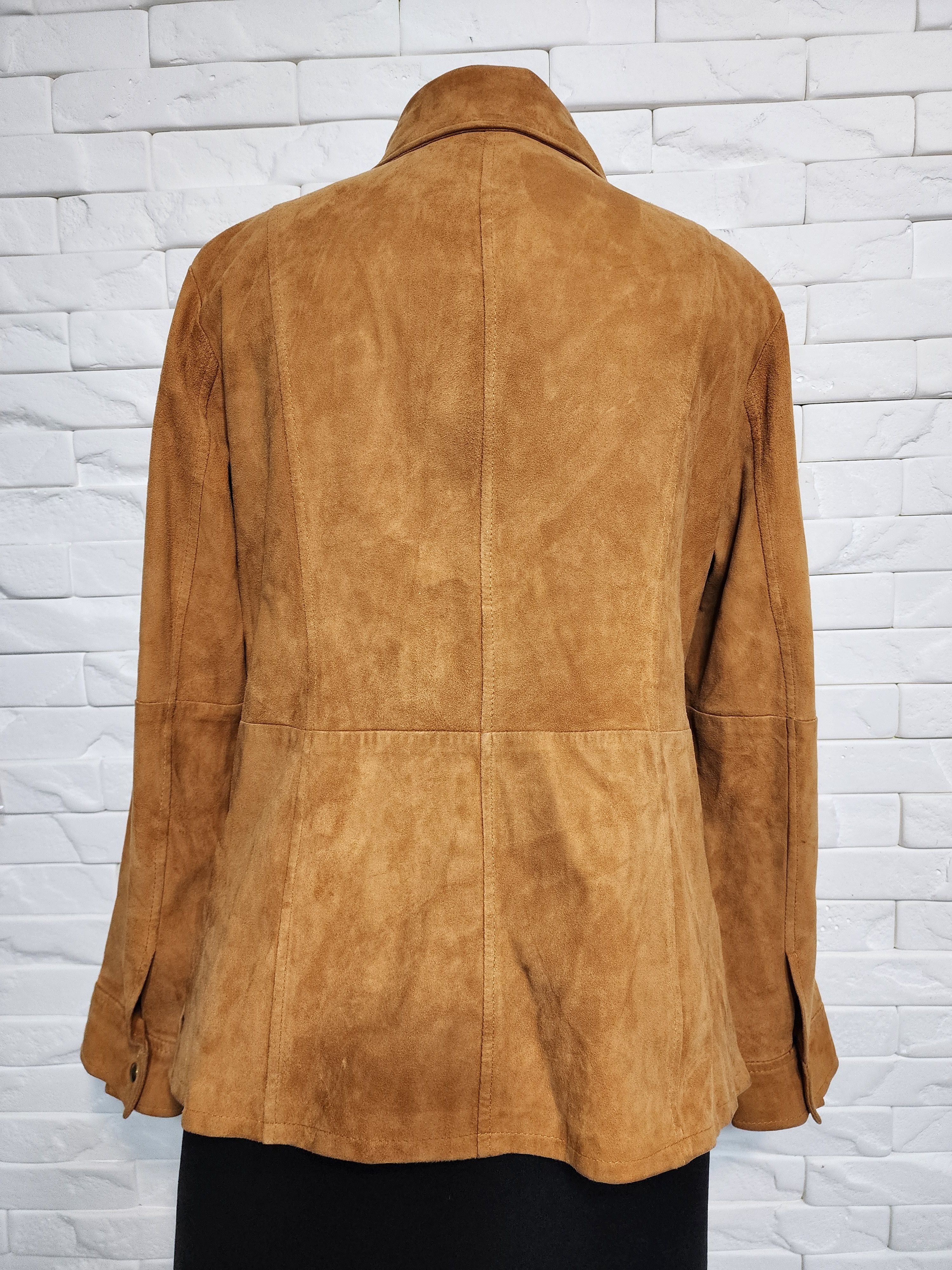 Other Women's Suede Shirt: Brown Leather Simple Style Size L / US 10 / IT 46 - 4 Thumbnail
