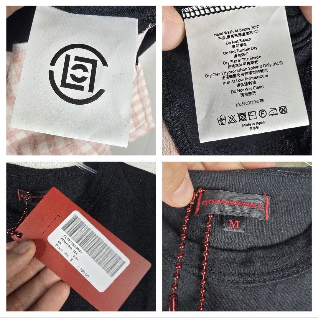 CLOT Clot Mens Medium Japan Made Black Tshirt Pink Striped Trim Size US M / EU 48-50 / 2 - 11 Thumbnail