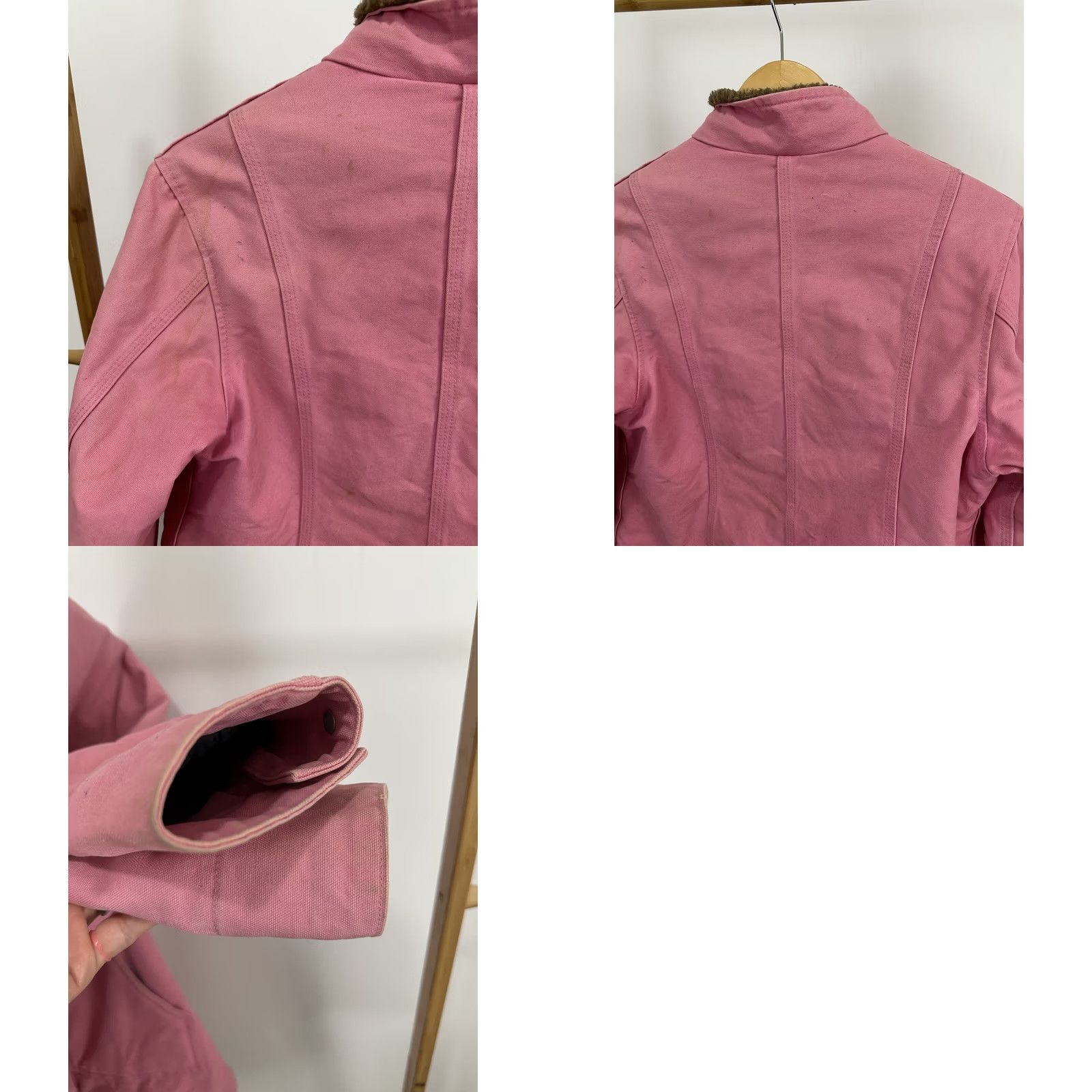 Carhartt VINTAGE Carhartt Women's Jacket WJ022 PKR Pink Sherpa L WJ022 PKR Wood Trim? Size L / US 10 / IT 46 - 8 Thumbnail