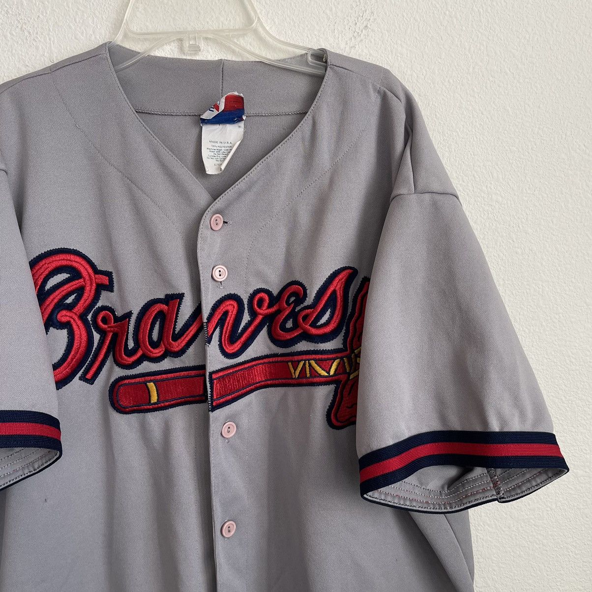 Majestic Majestic Braves Vtg Vintage MLB Short Sleeve 90s Jersey Size US L / EU 52-54 / 3 - 1 Thumbnail