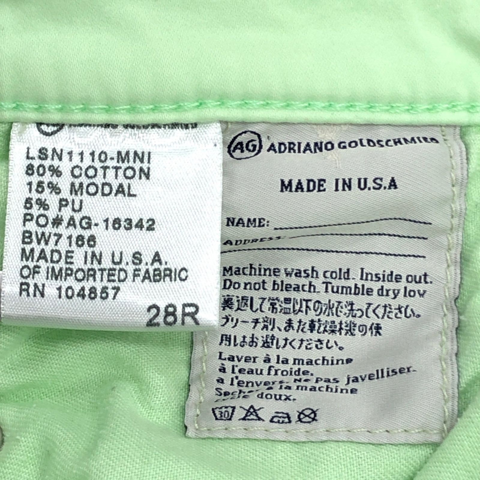 AG Adriano Goldschmied AG Adriano Goldschmied Calypso Sz 28R Jeans Stilt Cigarette Size 31" - 12 Thumbnail