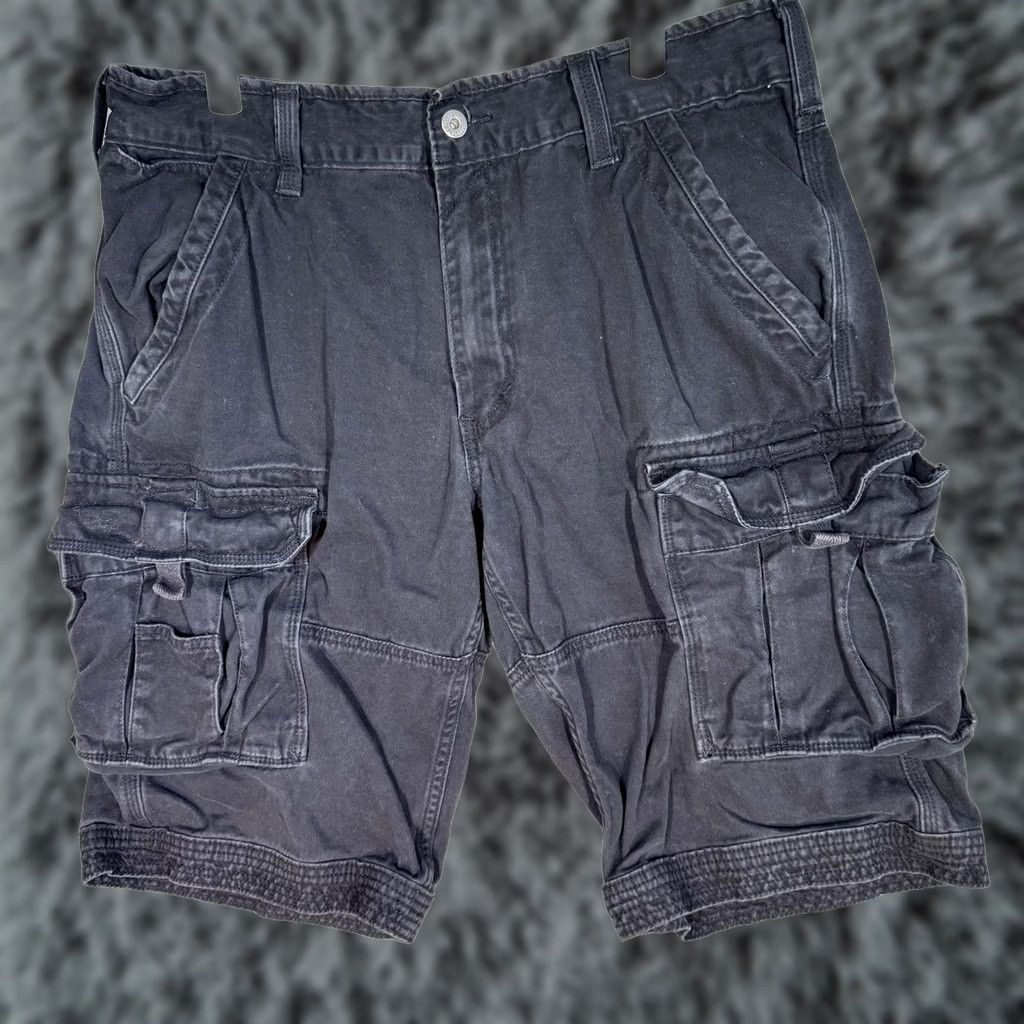 Levi's Levi’s Cargo Shorts Mens 34 Black Utility Multi Pocket 100% Cotton Casual Size US 34 / EU 50 - 1 Thumbnail