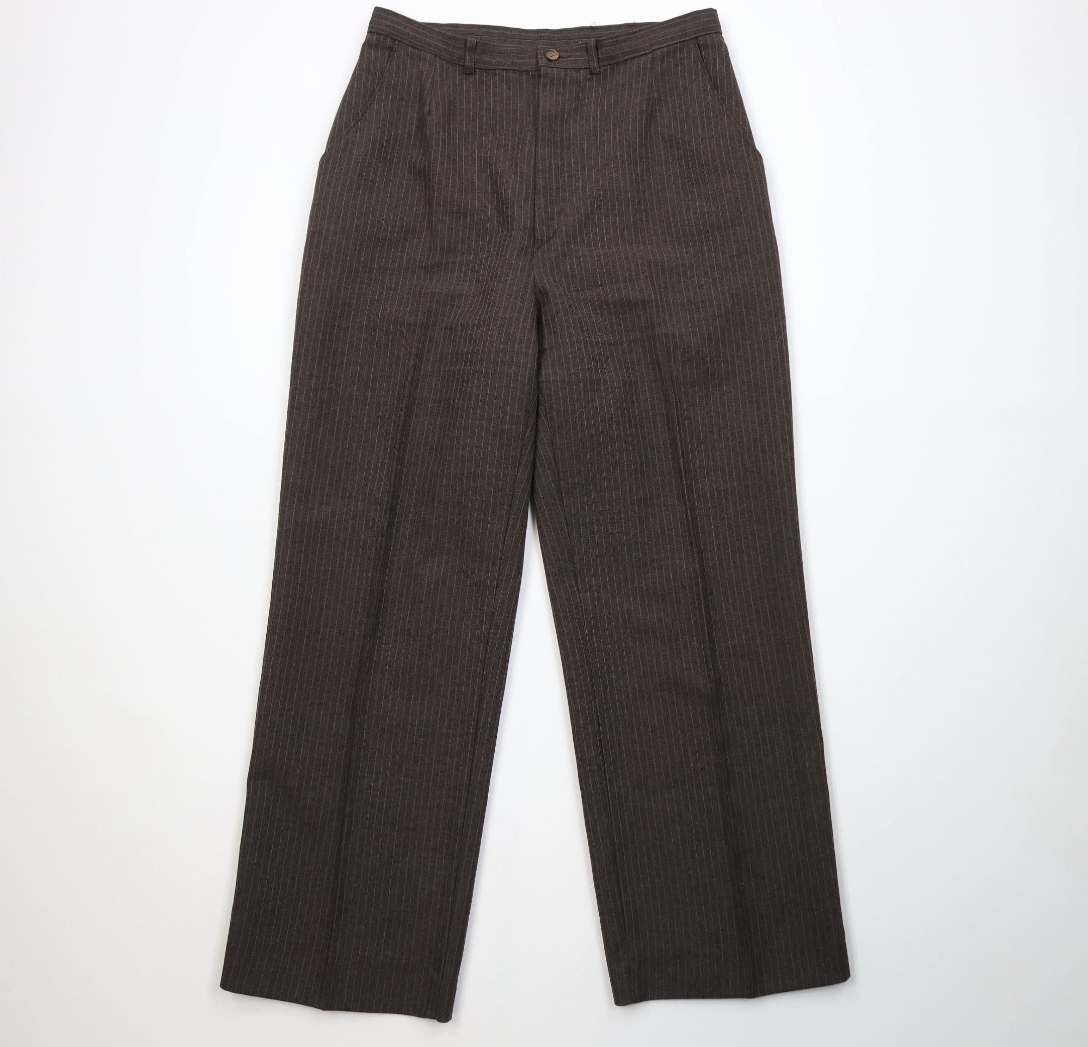 Levi's Vintage 70s 80s Levis Knit Wide Leg Chino Pants Brown USA Size 38" / US 16 / IT 52 - 1 Thumbnail