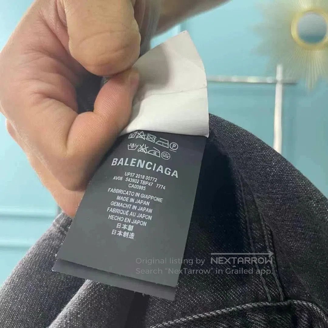 Balenciaga Balenciaga Washed Logo Denim Jacket. Size US S / EU 44-46 / 1 - 4 Thumbnail
