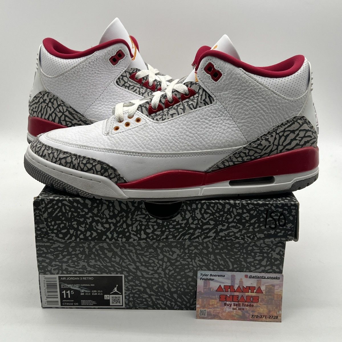 Jordan Brand Air Jordan 3 cardinal red Size US 11.5 / EU 44-45 - 1 Thumbnail