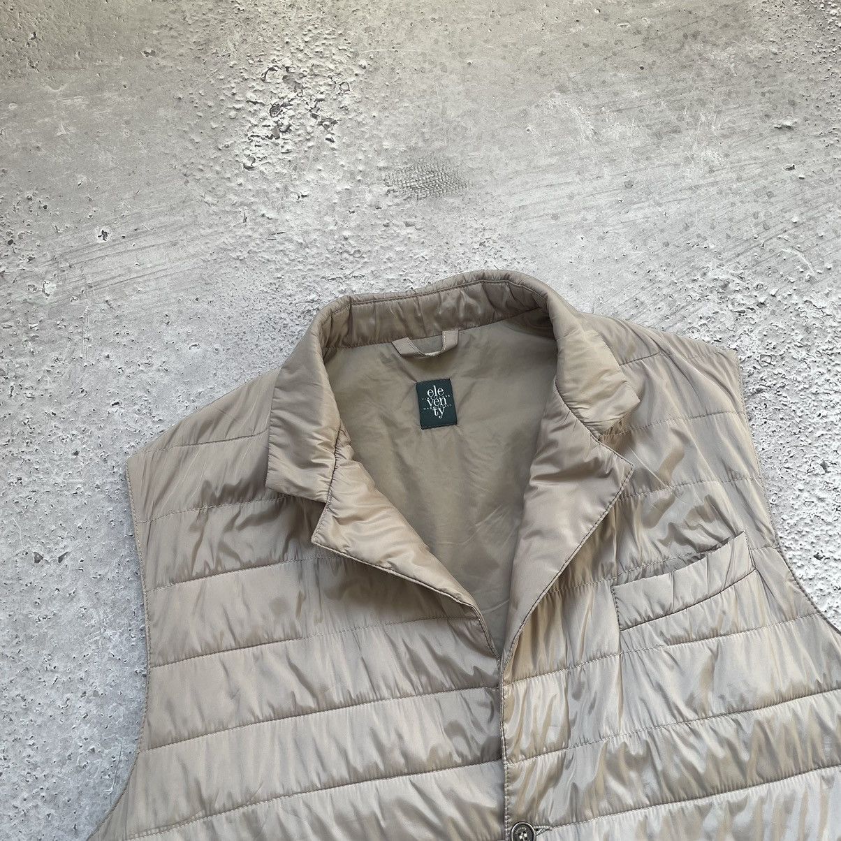 Eleventy Eleventy Mens Down Puffer Beige Vest Size US L / EU 52-54 / 3 - 6 Thumbnail