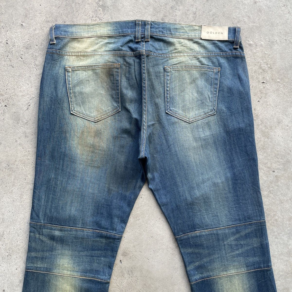 Beauty Beast × Jean W42💥 Vintage Golden Denim USA Double Knee Rusty Jeans Pants Size US 42 / EU 58 - 11 Thumbnail