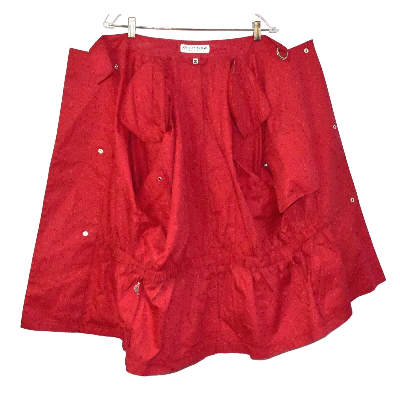 Mario Valentino MARIO VALENTINO Red Waterproof Cotton Snap Front Jacket 48 Size XL / US 12-14 / IT 48-50 - 5 Thumbnail