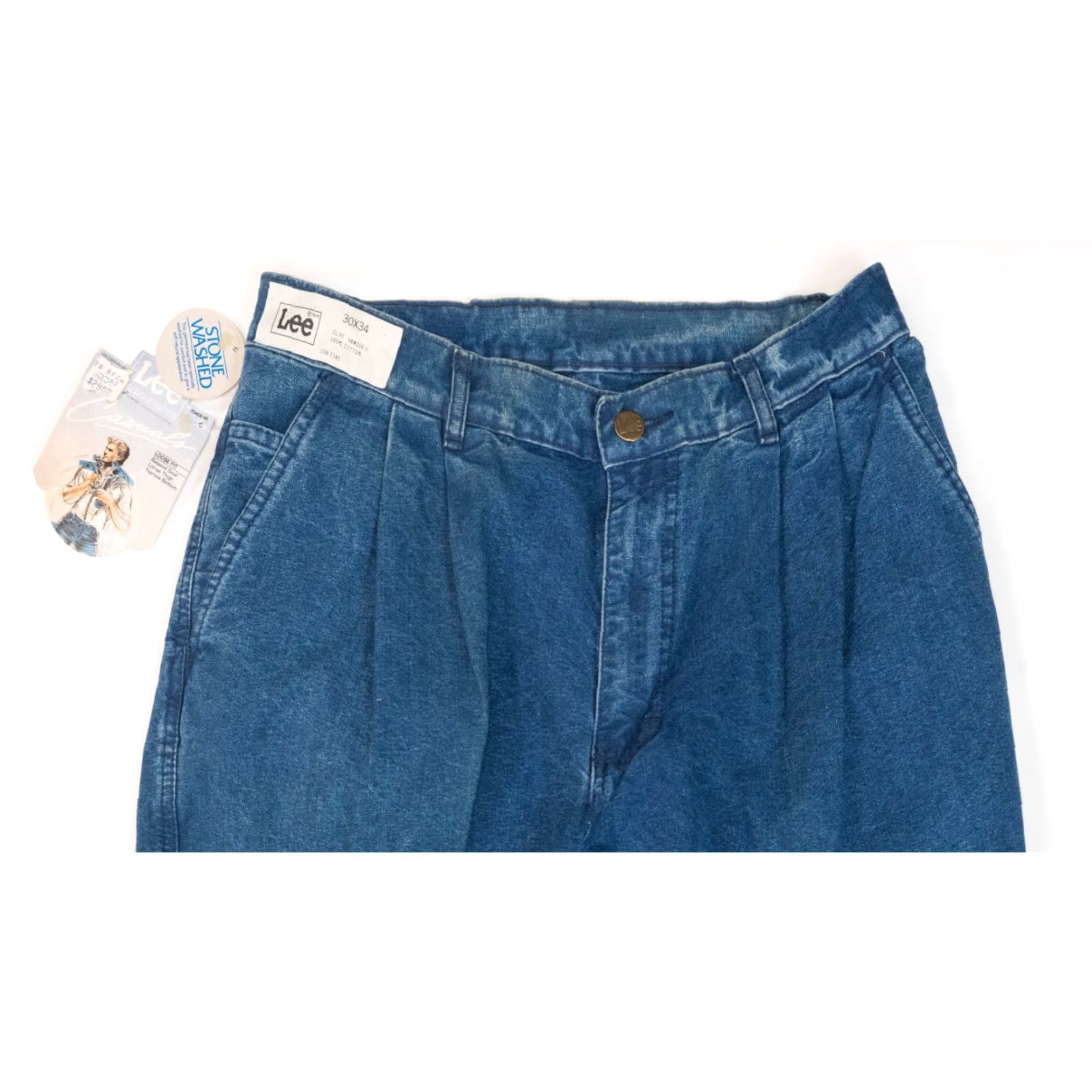Lee VINTAGE True Lee jeans 30x34 Denim Stone Wash 1980s Deadstock Western 5-Pocket Zip 80s JCPenneys Lee Brand Mens jeans Size US 30 / EU 46 - 4 Thumbnail
