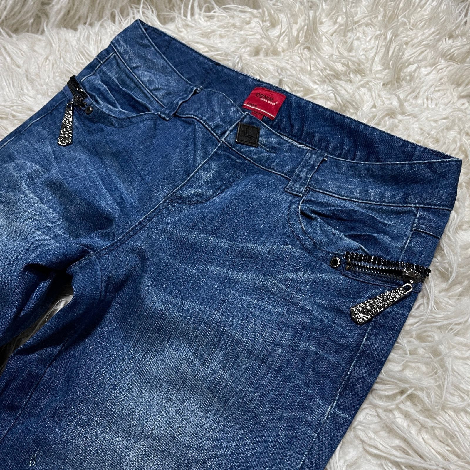 Hysteric Glamour × Japanese Brand × Vintage Vintage Japanese Brand Faded Low-rise Bootcut Denim Jeans Size US 30 / EU 46 - 13 Thumbnail