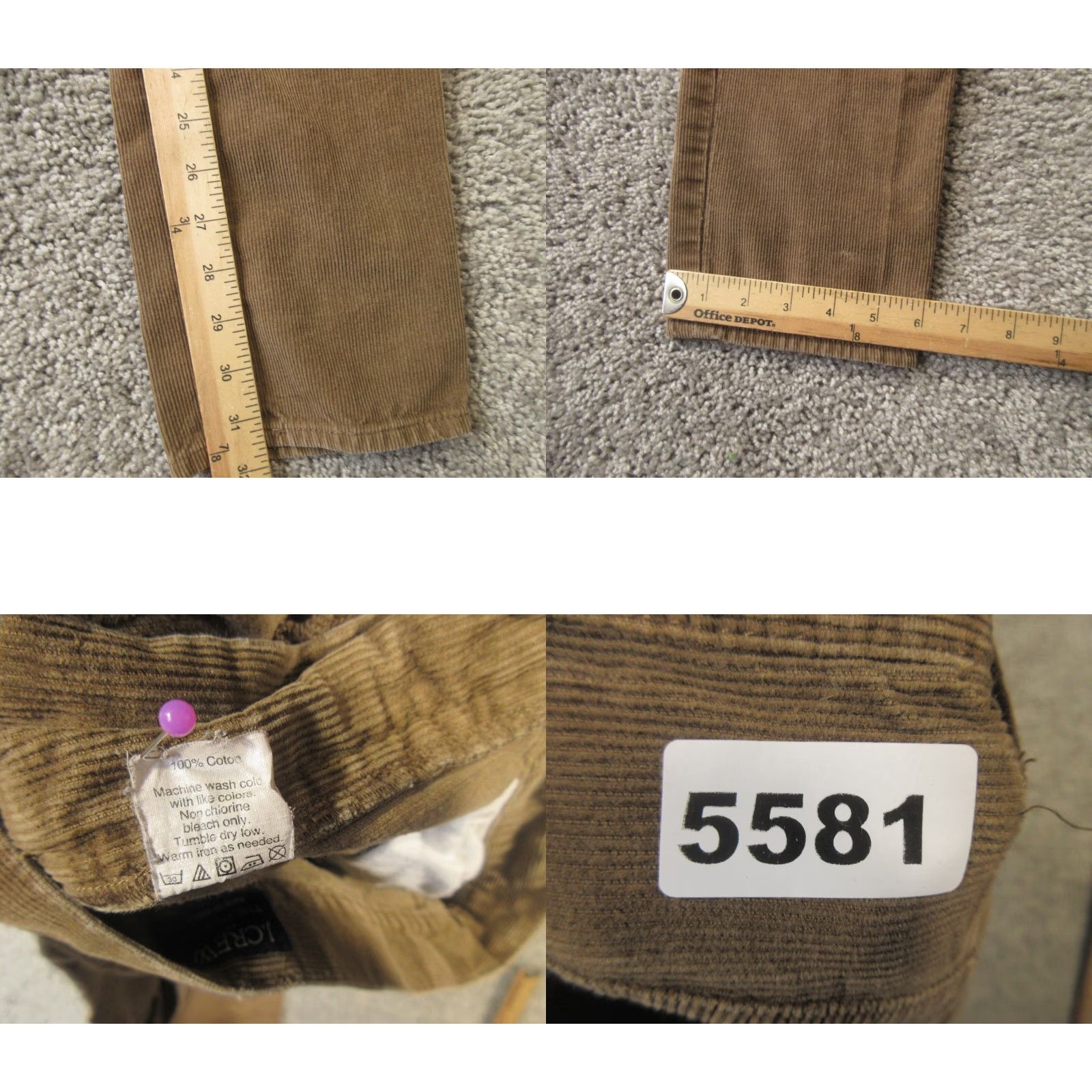 J.Crew J.CREW Corduroy Pants Women's 28x32 Brown Slim Straight Chino Vintage Size 28" / US 6 / IT 42 - 8 Thumbnail