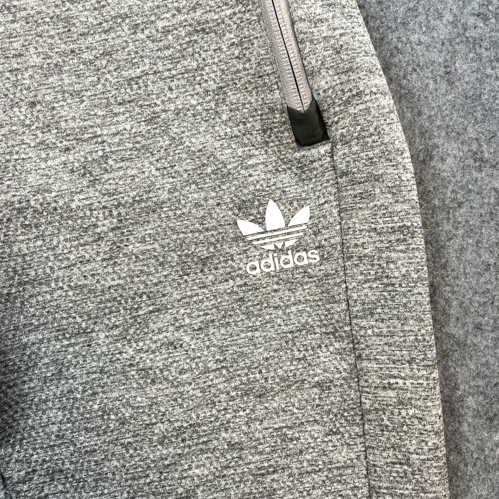 Adidas Adidas Mens Track Pants Sweat Joggers Small S Grey Black Zip Pockets Size US 29 - 7 Thumbnail