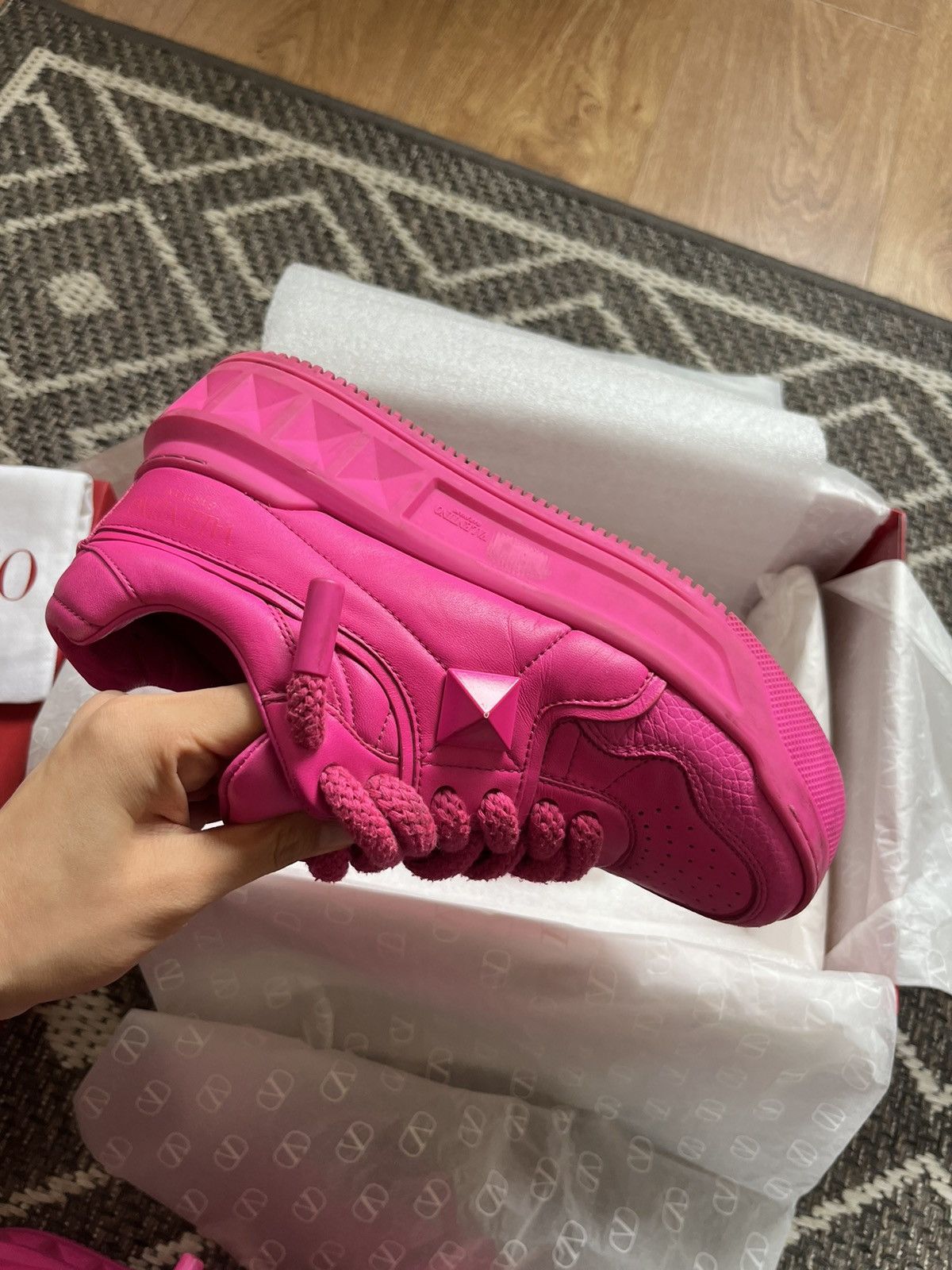 Valentino Valentino Pink PP One Staud Trainer Size US 7 / IT 37 - 13 Thumbnail