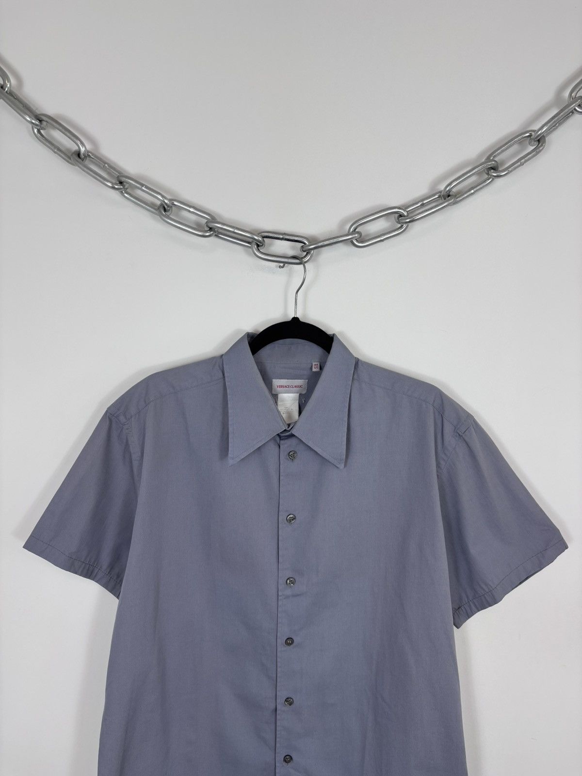 Versace Vintage Versace Classic Men’s Grey Short Sleeve Shirt Size US XL / EU 56 / 4 - 2 Thumbnail