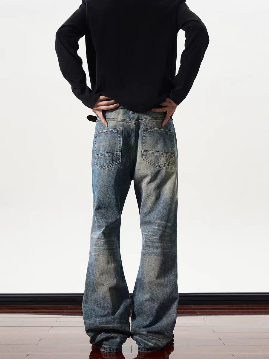 Japanese Brand × Jean High street ripped patched and distressed micro flared jeans Size US 34 / EU 50 - 4 Thumbnail