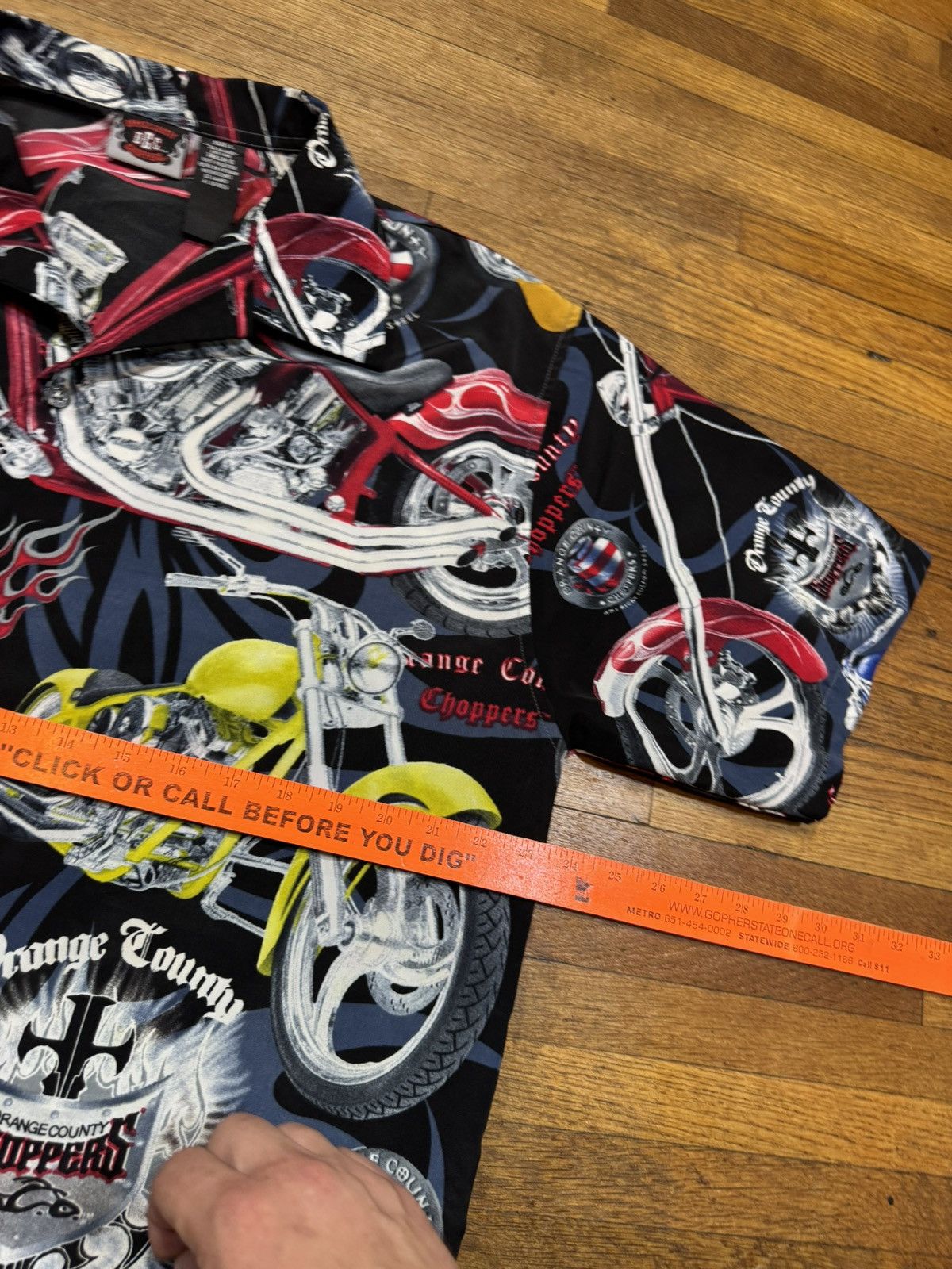 Vintage Vintage Orange County Choppers AOP Button Up Shirt Size US L / EU 52-54 / 3 - 6 Thumbnail