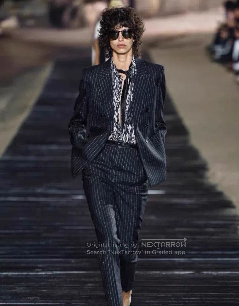 Saint Laurent Paris Saint Laurent Paris Silver Thread Embroidered Suit Size US S / EU 44-46 / 1 - 8 Thumbnail