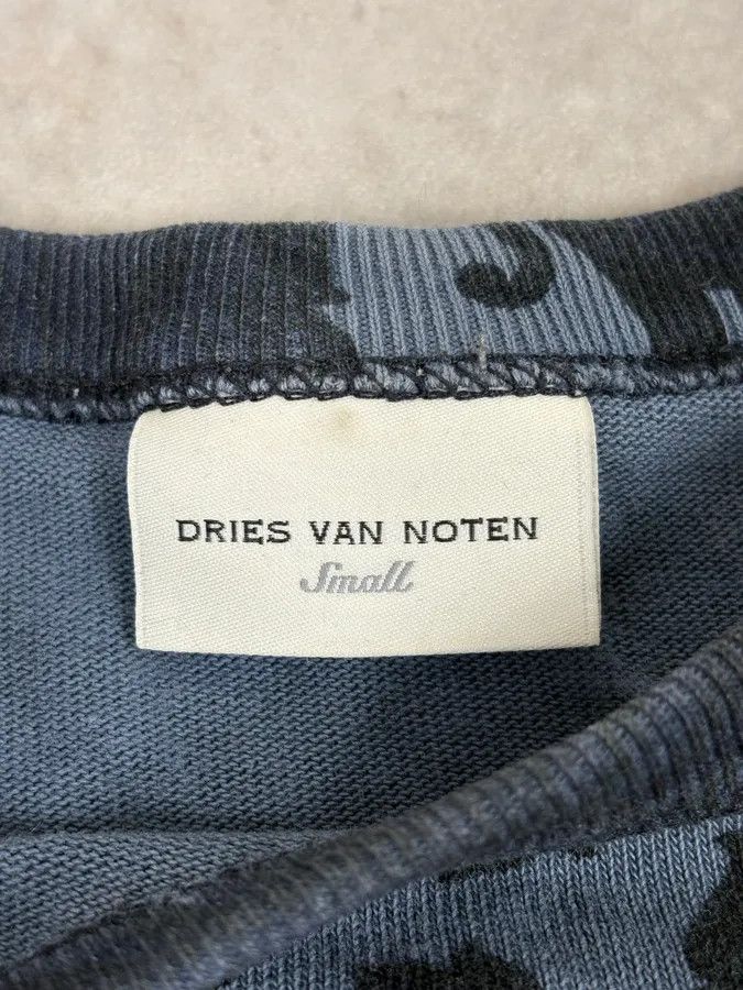 Dries Van Noten Dries Van Noten Blue Floral Waves Longsleeves T-Shirt Size US S / EU 44-46 / 1 - 7 Thumbnail