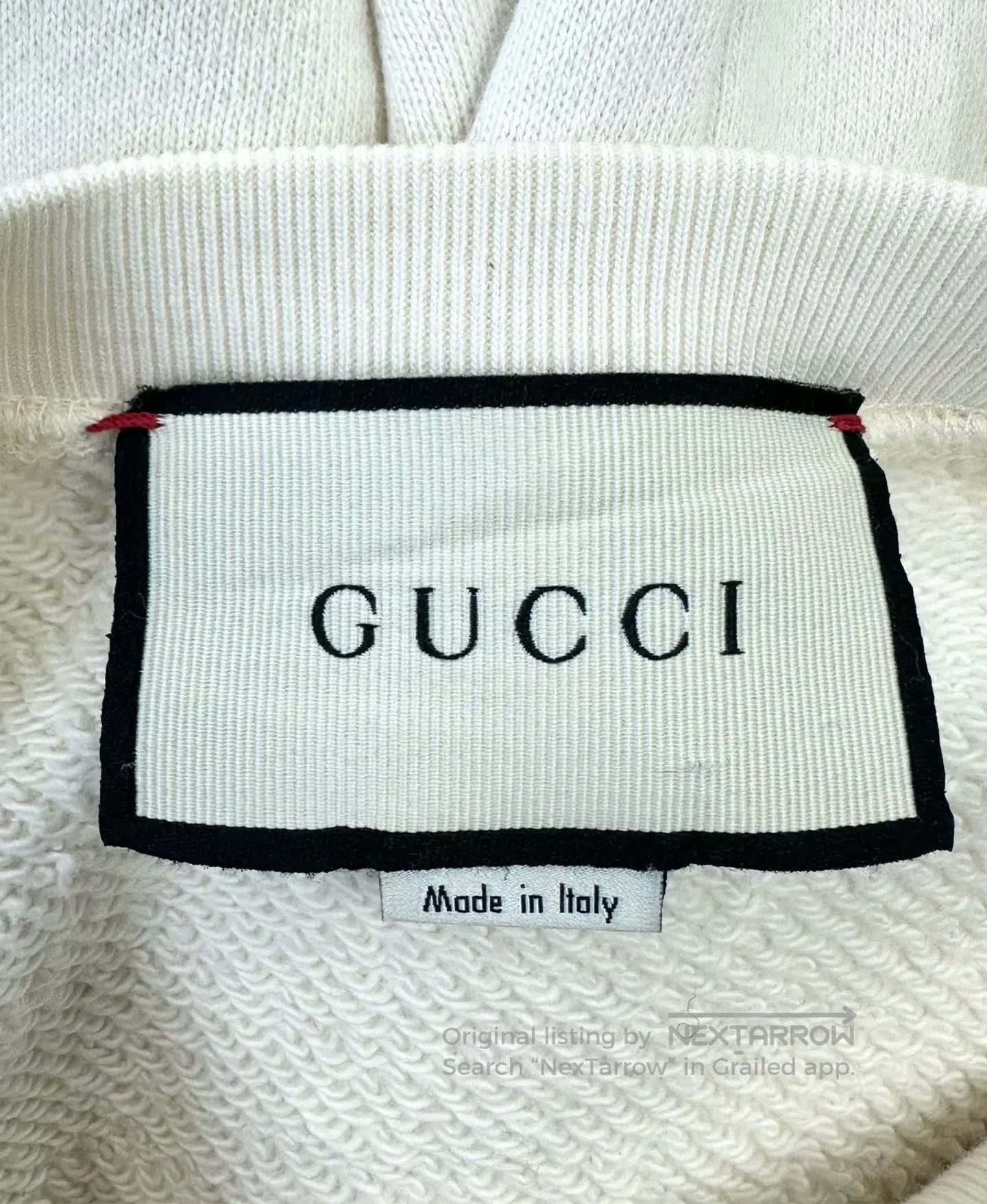 Gucci Guicci Off-white Letter Print Logo Long-sleeve Hoodie| Size US S / EU 44-46 / 1 - 3 Thumbnail