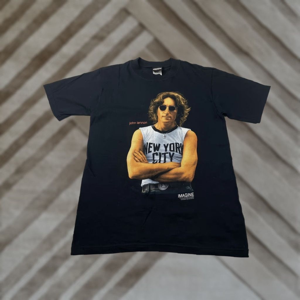 Vintage VINTAGE Winterland John Lennon Imagine Give Peace a Chance T-Shirt Small Men S Black Peace 2003 Winterland Size US S / EU 44-46 / 1 - 1 Thumbnail