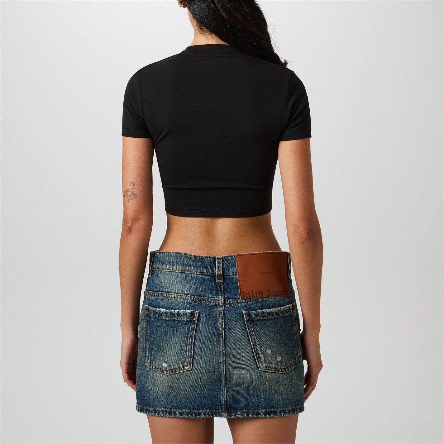 Palm Angels o1g2r1mq0325 Crop T-Shirt in Black Size L / US 10 / IT 46 - 5 Thumbnail
