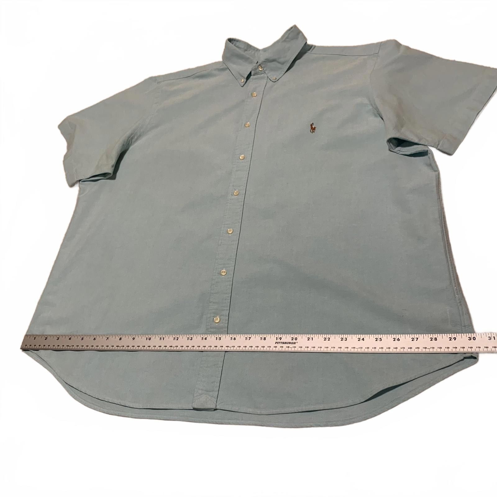 Polo Ralph Lauren Ralph Lauren Men's 2XB Light Teal Short Sleeve Button Shirt Size US XXL / EU 58 / 5 - 10 Thumbnail