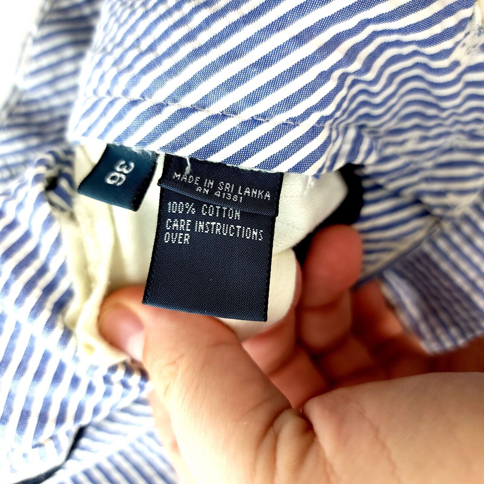 Polo Ralph Lauren Polo Ralph Lauren Suffield Fit Blue White Striped Seersucker Size US 36 / EU 52 - 9 Thumbnail