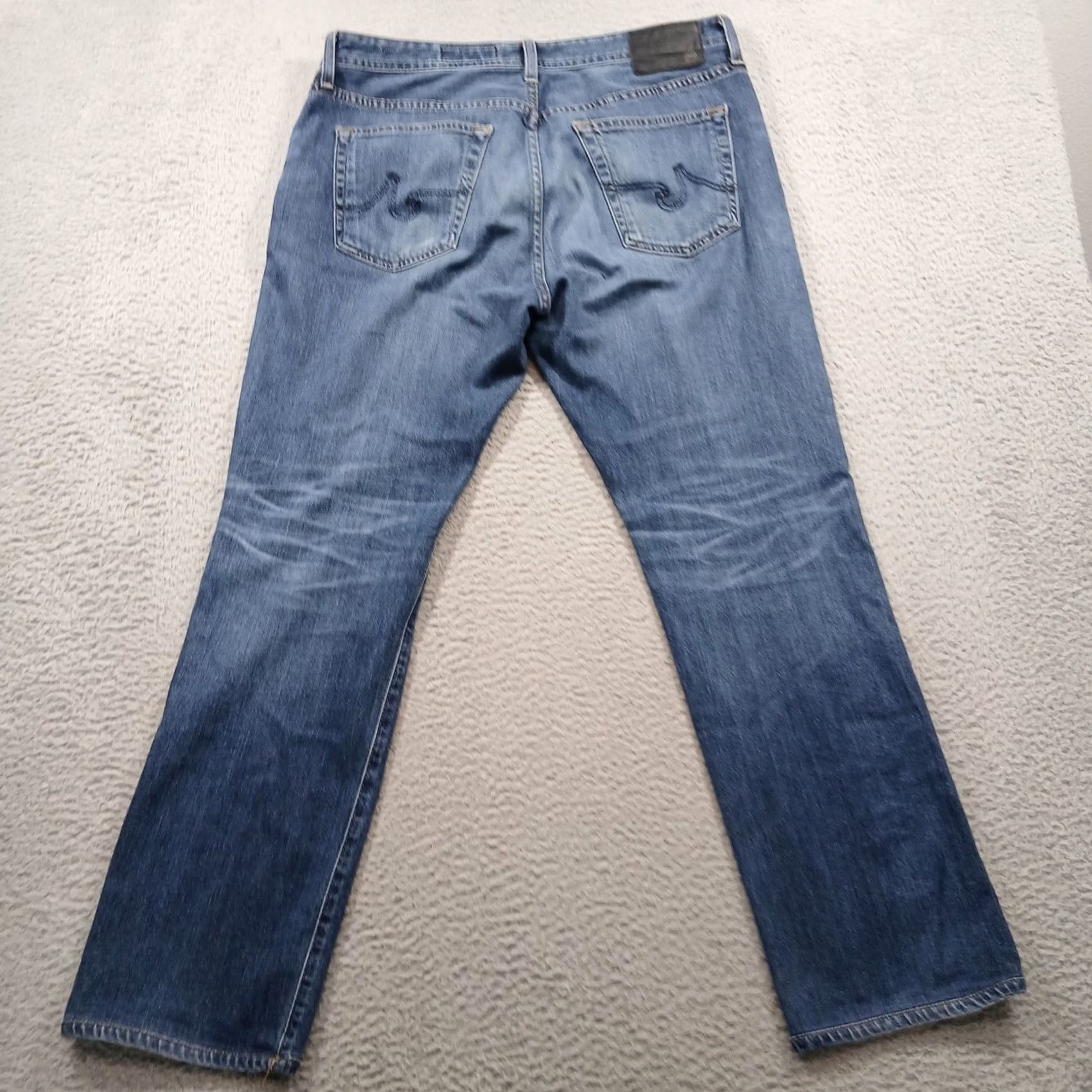 Denime AG Adriano Goldschmied The Graduate Tailored Leg Jeans Men's Blue Denim EUC Size US 34 / EU 50 - 2 Thumbnail