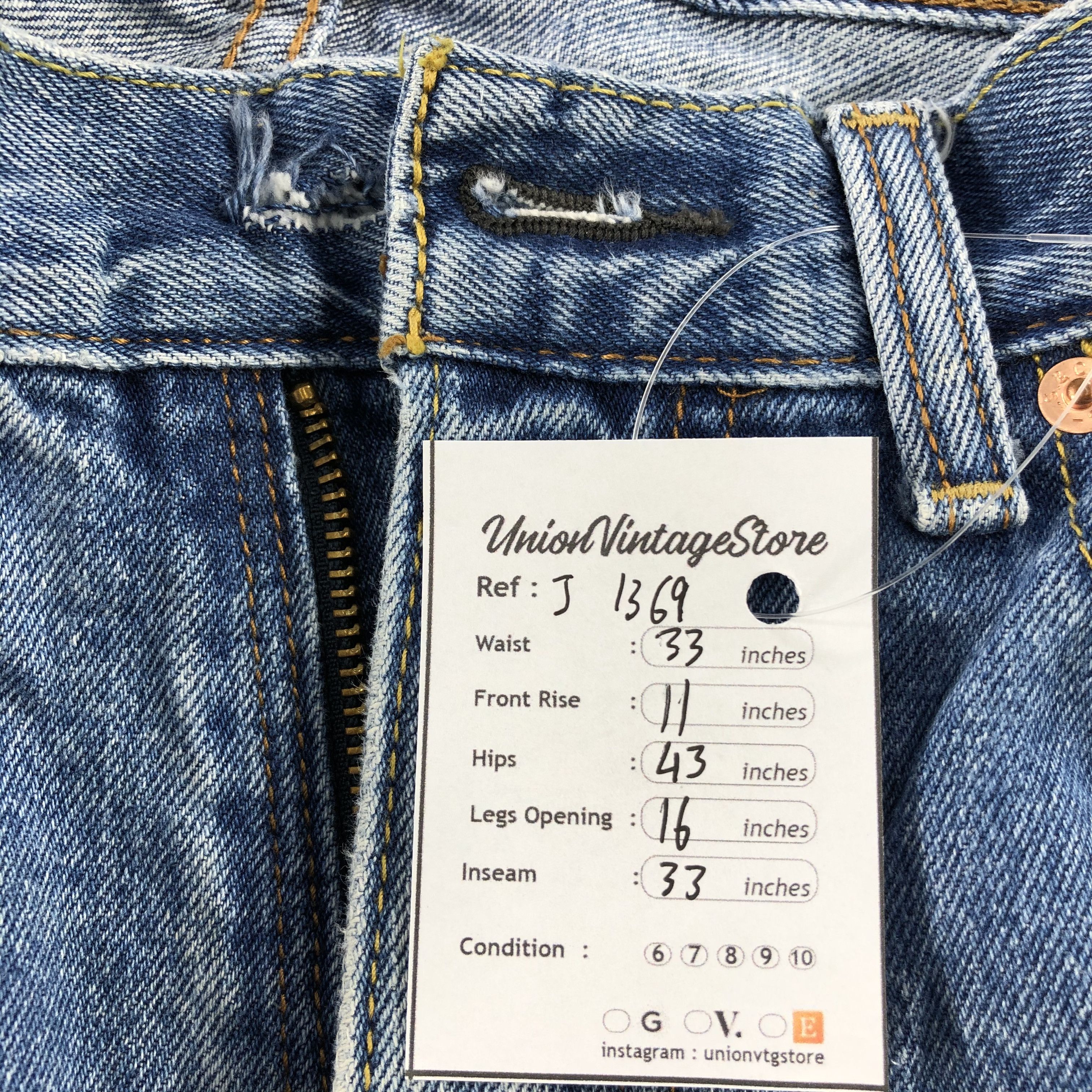 Levi's Vintage Blue Wash Levis 550 Jeans- J1369 Size US 33 - 11 Thumbnail